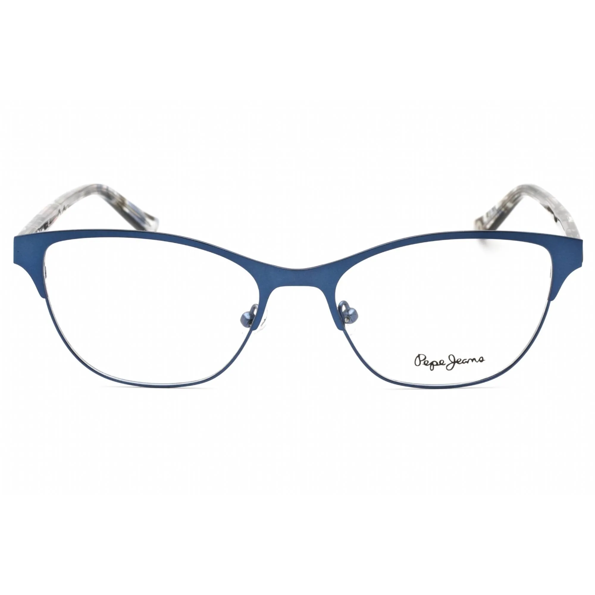Pepe Jeans Women's Eyeglasses - Blue Metal Cat Eye Frame Clear Demo Lens | PJ1386 C2