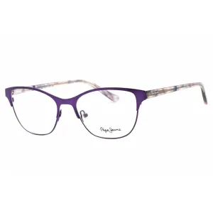 Pepe Jeans Women's Eyeglasses - Purple Metal Cat Eye Frame Clear Demo Lens | PJ1386 C3