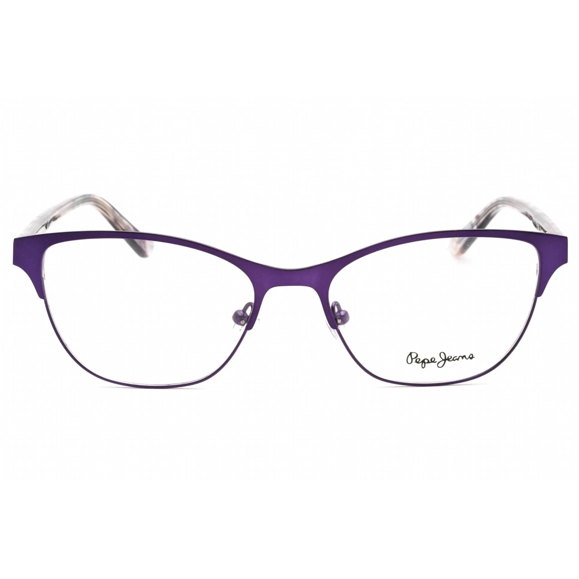 Pepe Jeans Women's Eyeglasses - Purple Metal Cat Eye Frame Clear Demo Lens | PJ1386 C3