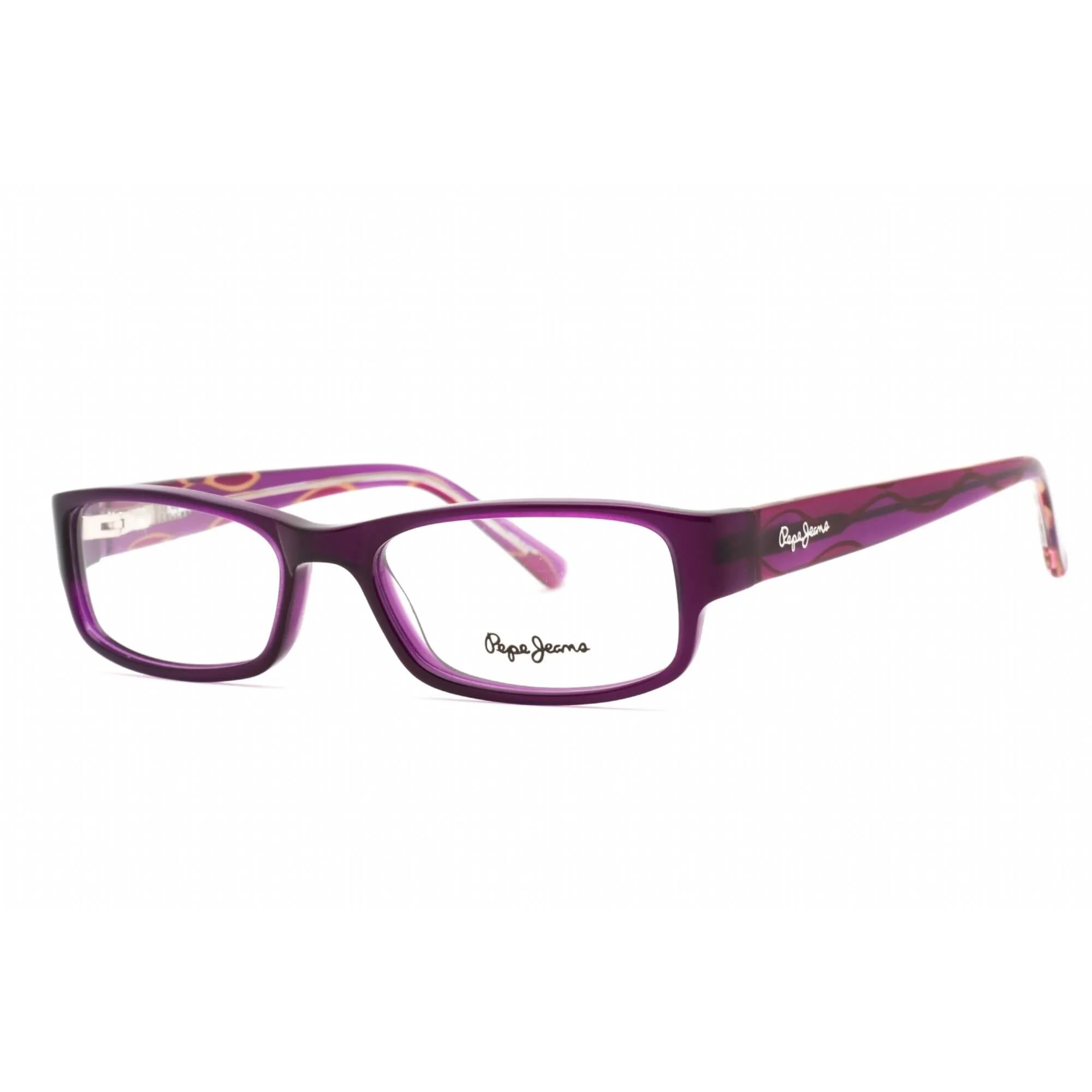 Pepe Jeans Women's Eyeglasses - Purple Rectangular Frame Clear Demo Lens | PJ3067 C3