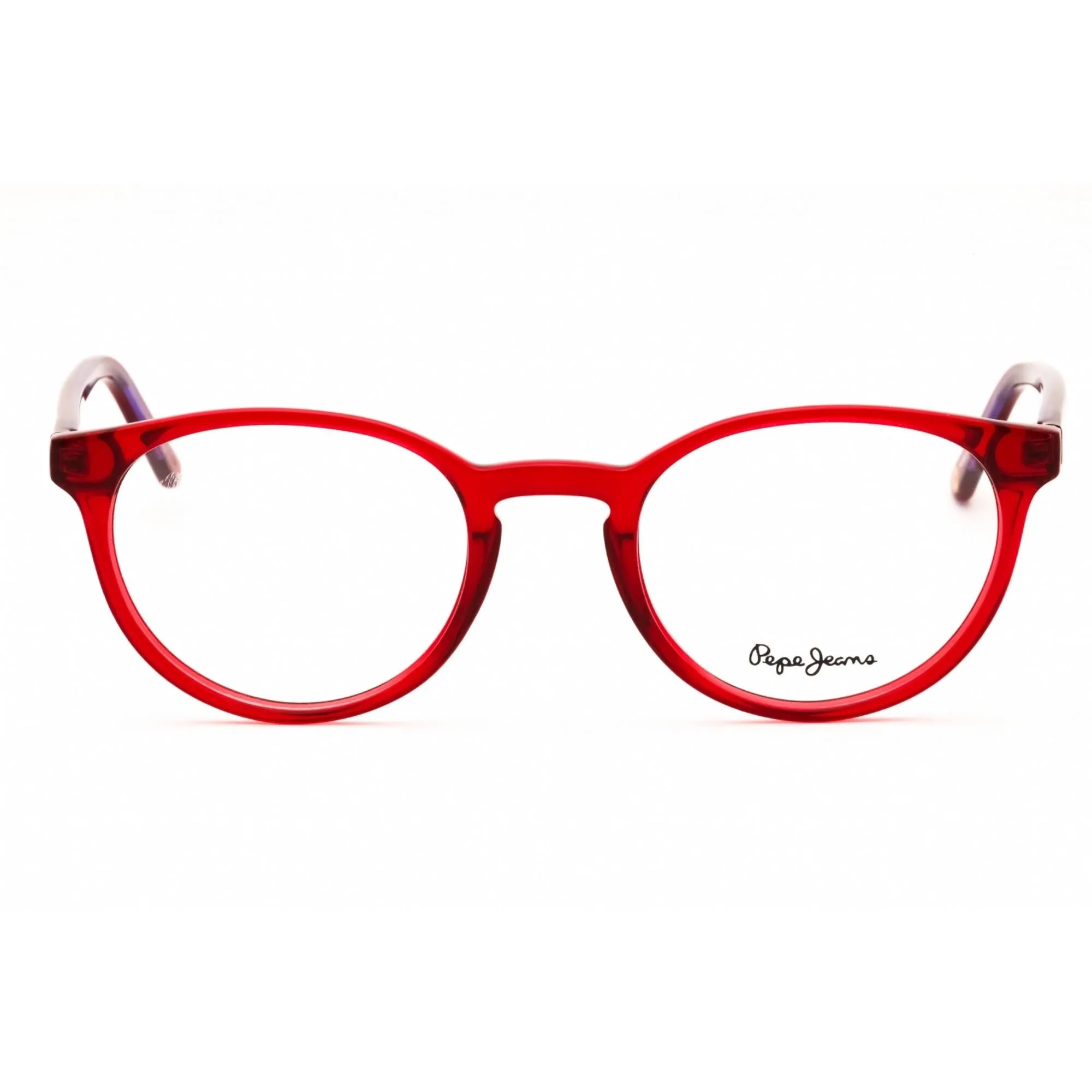 Pepe Jeans Women's Eyeglasses - Red Plastic Round Shape Full Rim Frame | PJ3428 C4