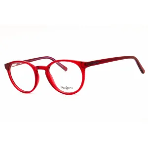 Pepe Jeans Women's Eyeglasses - Red Plastic Round Shape Full Rim Frame | PJ3428 C4
