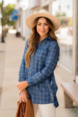 Plaid Denim Tunic