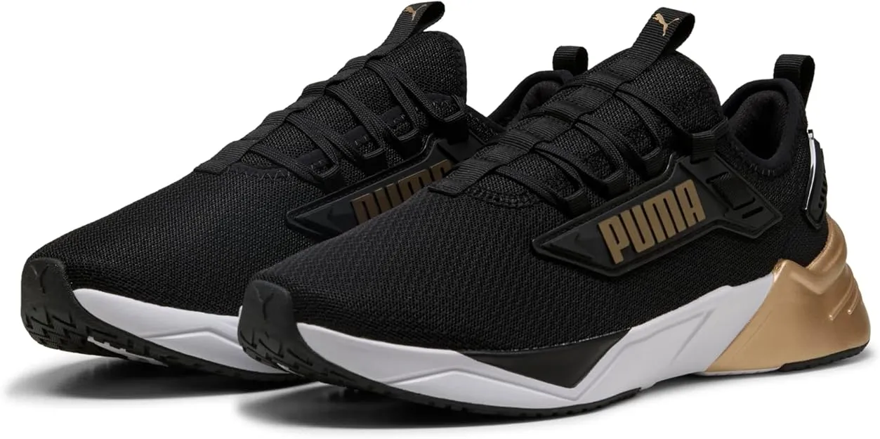 PUMA MEN'S RETALIATE BLACK/GOLD RUNNING SHOES