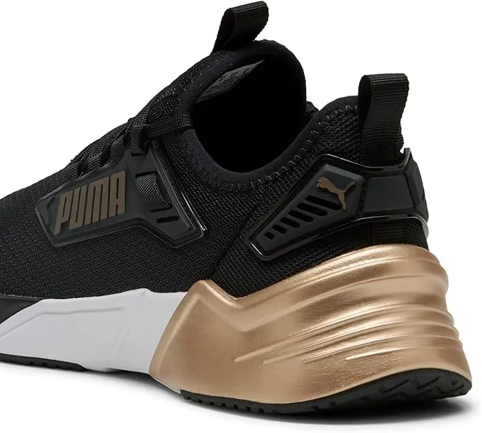 PUMA MEN'S RETALIATE BLACK/GOLD RUNNING SHOES