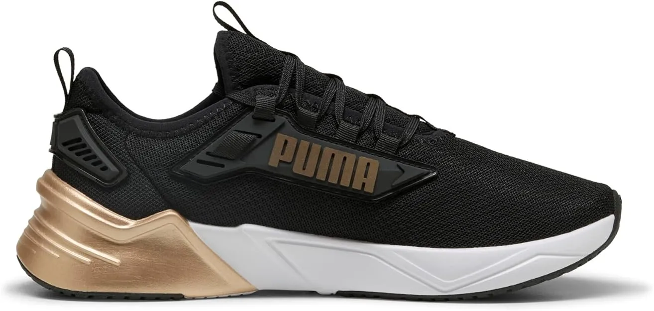 PUMA MEN'S RETALIATE BLACK/GOLD RUNNING SHOES