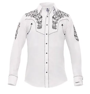 Rangers Remolino 011CA01 White Western Shirt