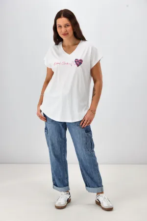Rebel Club Heartbeat V Tee White Pre-Order Due Late May
