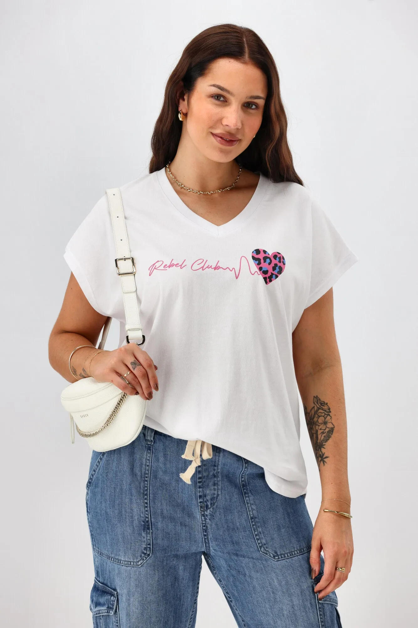 Rebel Club Heartbeat V Tee White Pre-Order Due Late May