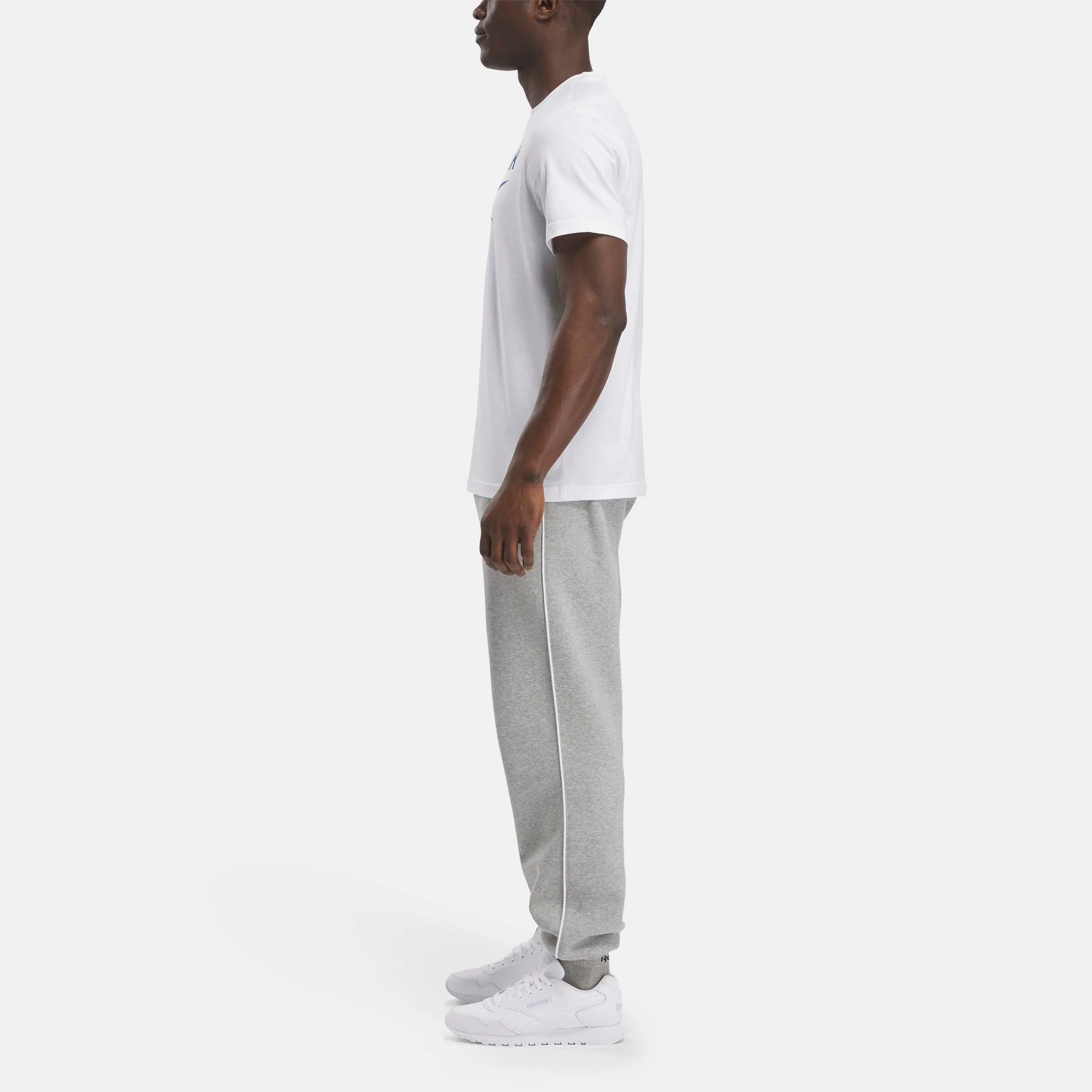 Reebok Identity Big Stacked Logo T-Shirt White