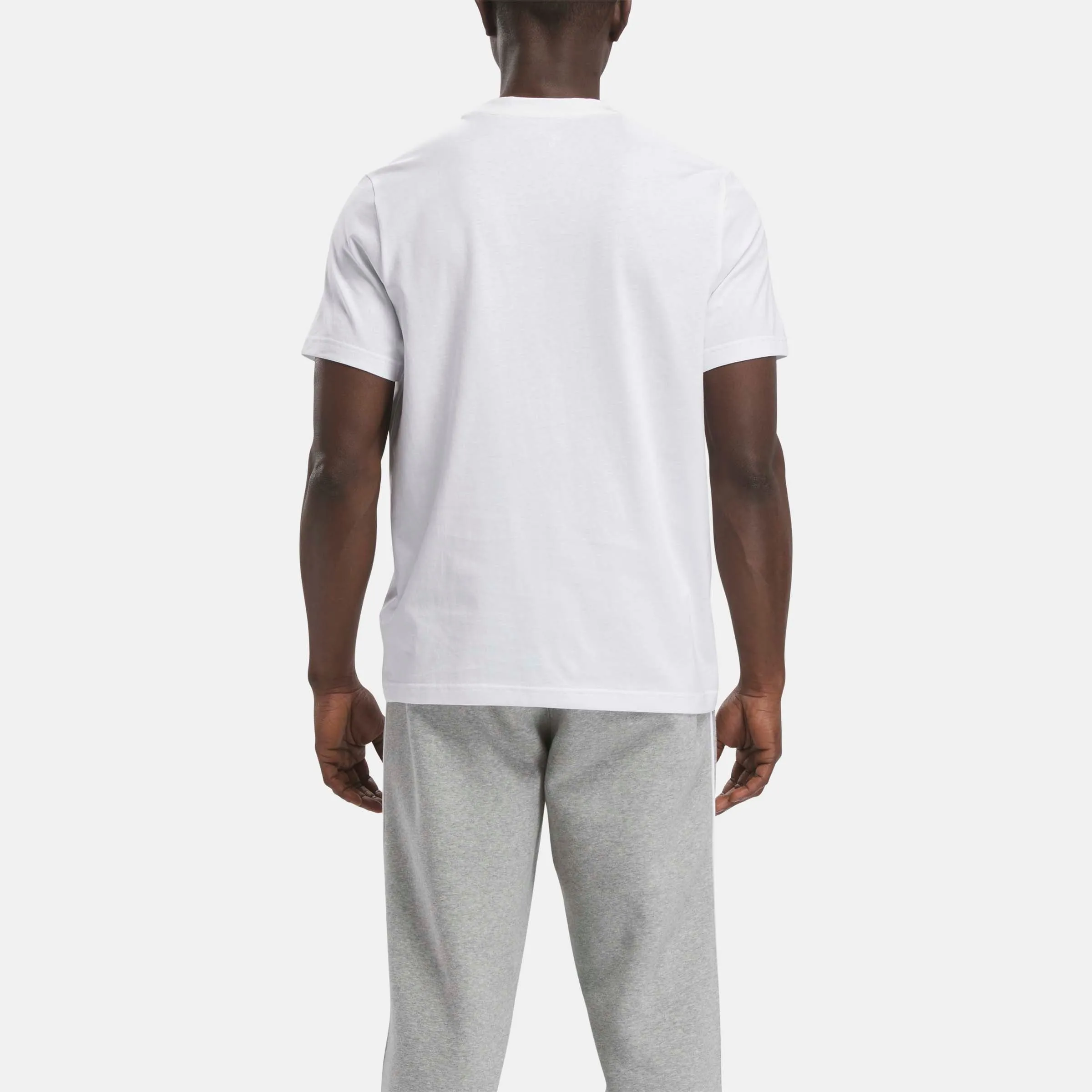 Reebok Identity Big Stacked Logo T-Shirt White