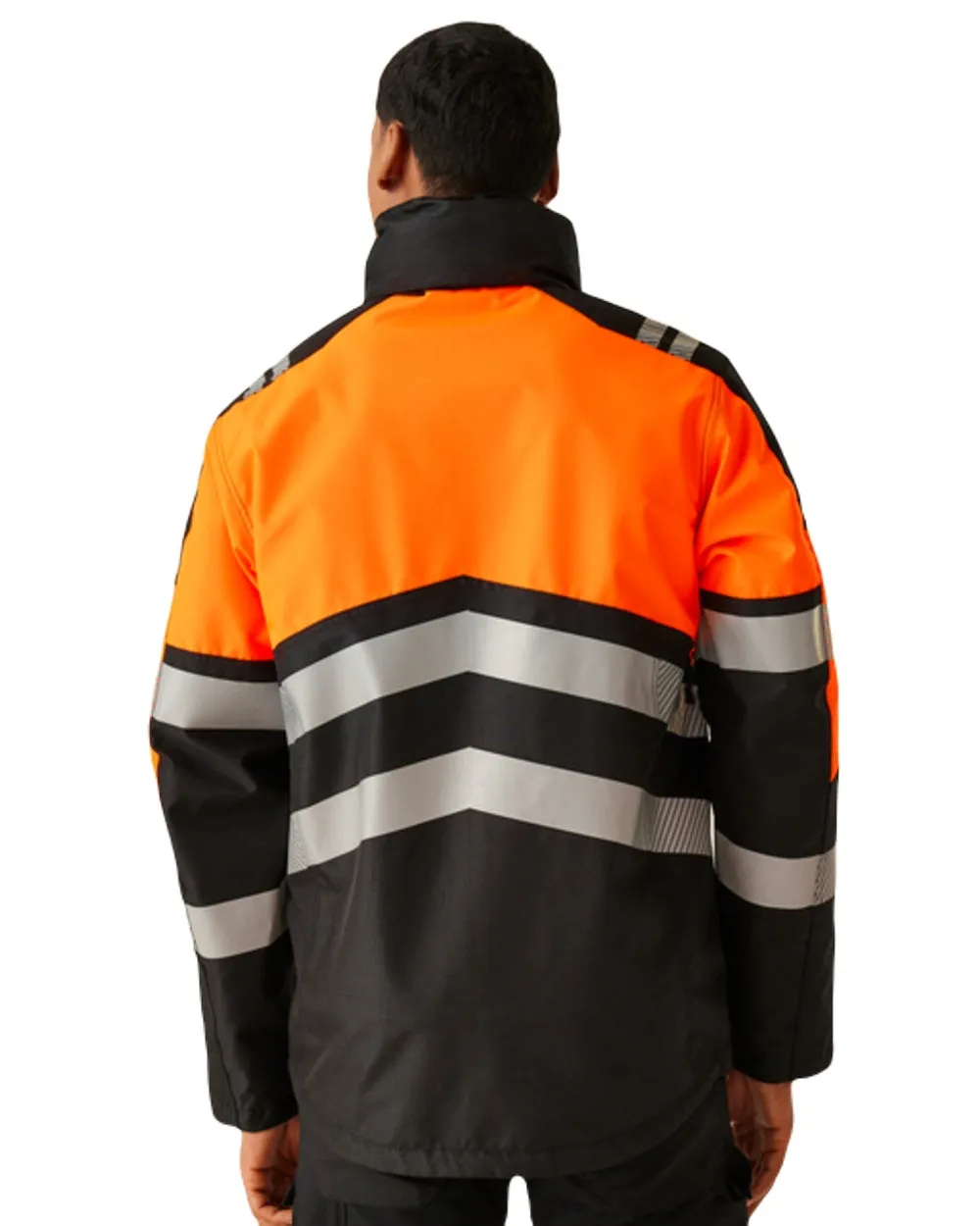 Regatta Mens Hi-Vis X-Pro Waterproof Shell Jacket Class 2