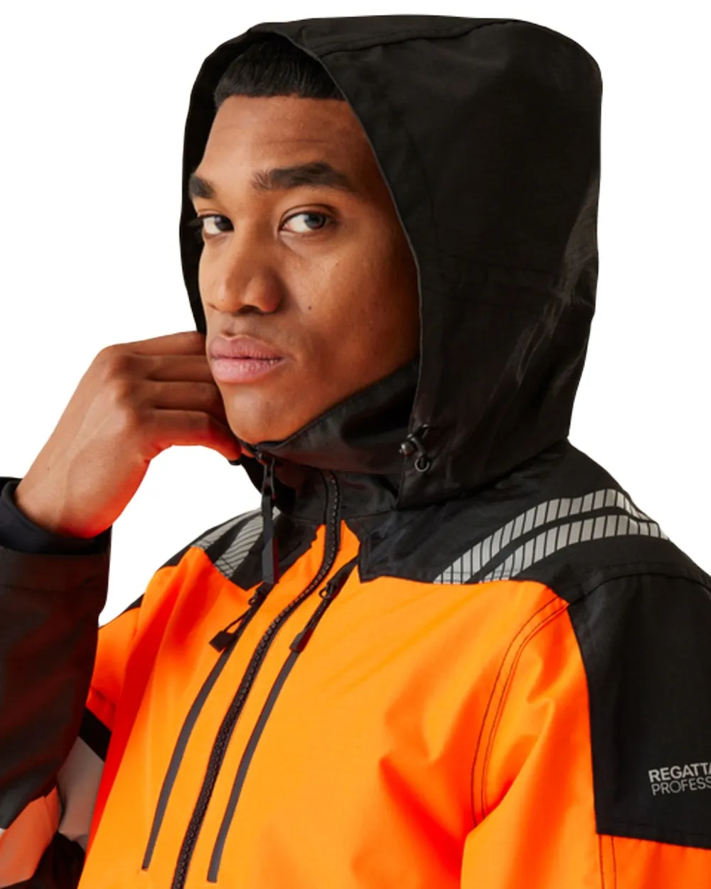 Regatta Mens Hi-Vis X-Pro Waterproof Shell Jacket Class 2