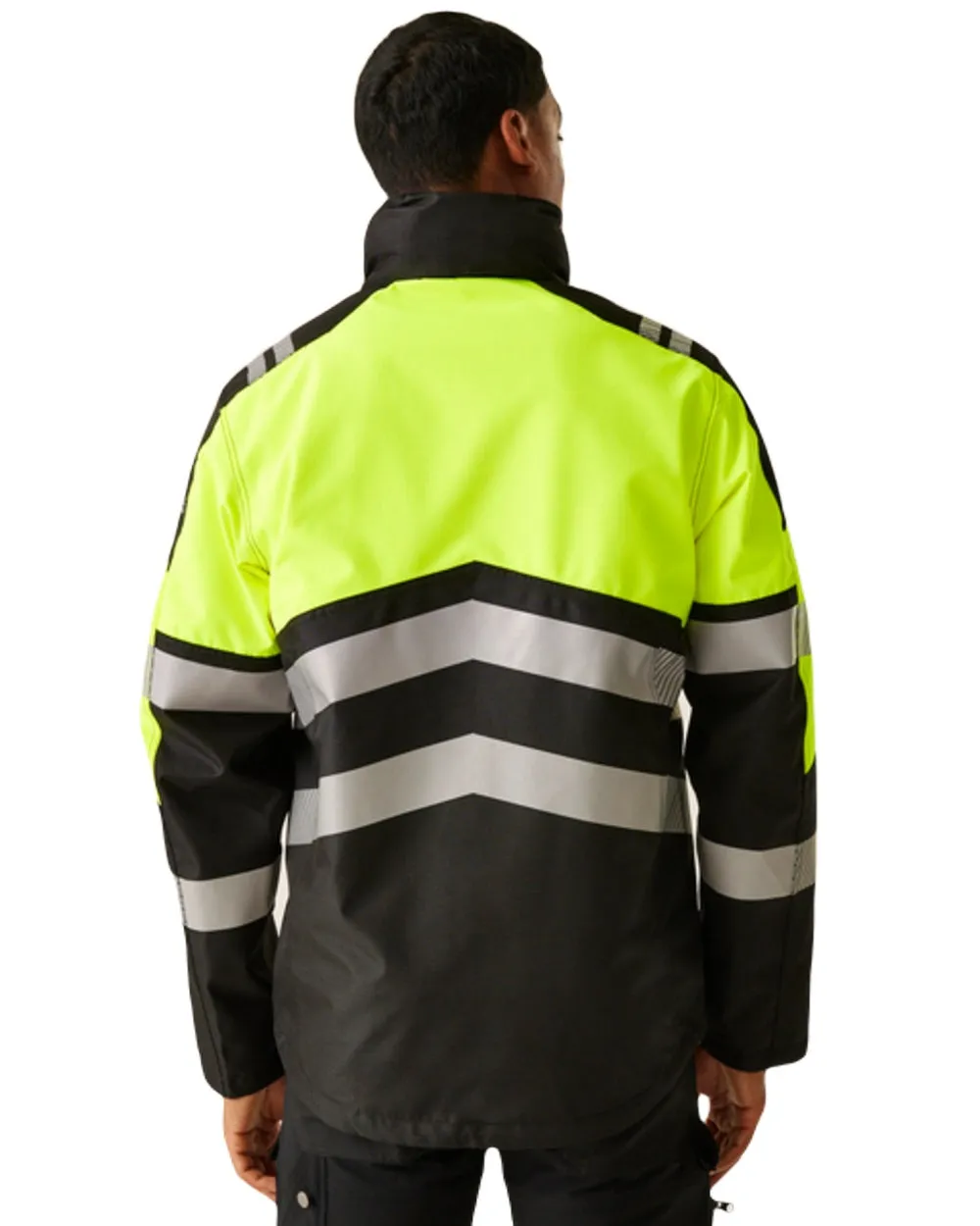 Regatta Mens Hi-Vis X-Pro Waterproof Shell Jacket Class 2