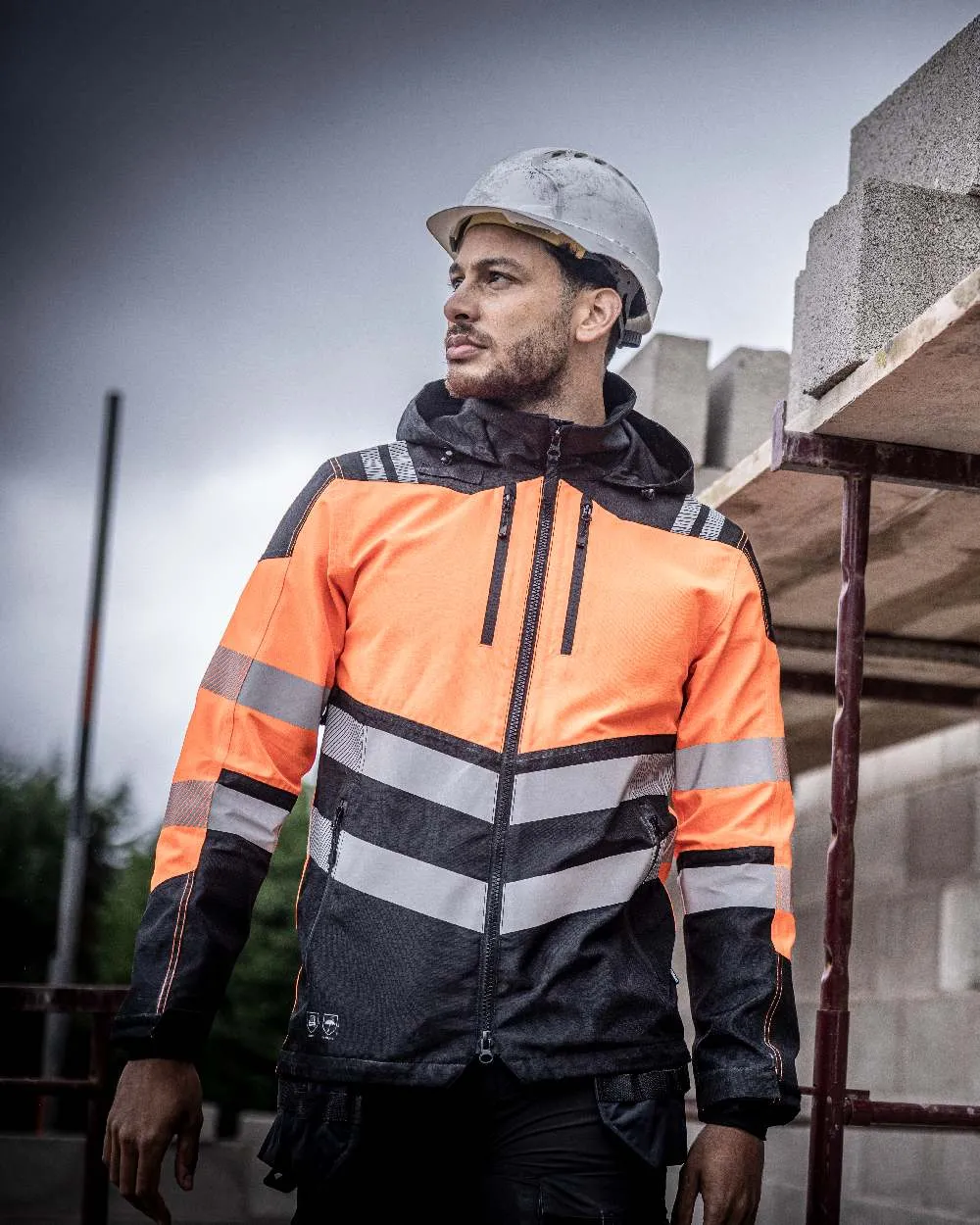 Regatta Mens Hi-Vis X-Pro Waterproof Shell Jacket Class 2