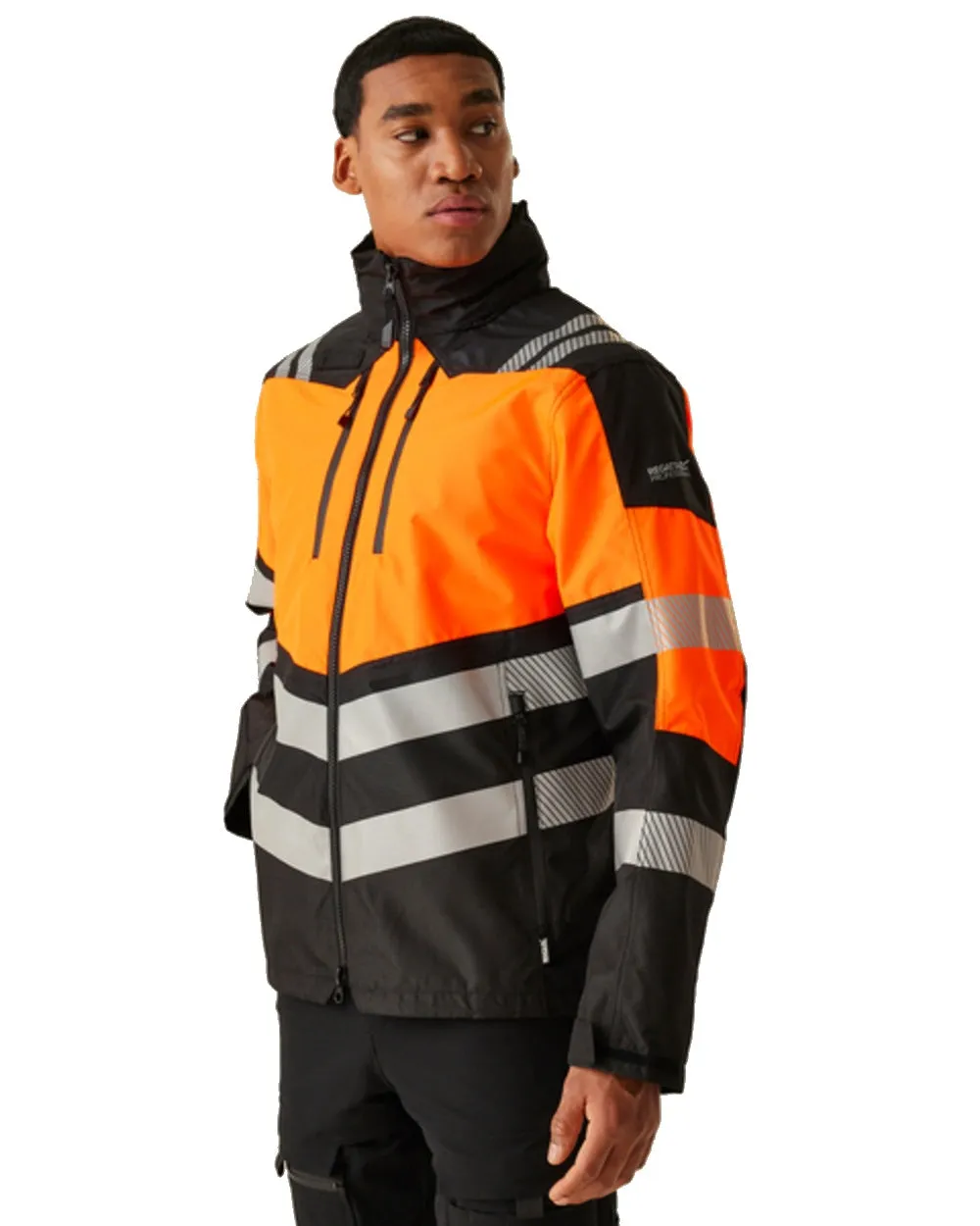 Regatta Mens Hi-Vis X-Pro Waterproof Shell Jacket Class 2