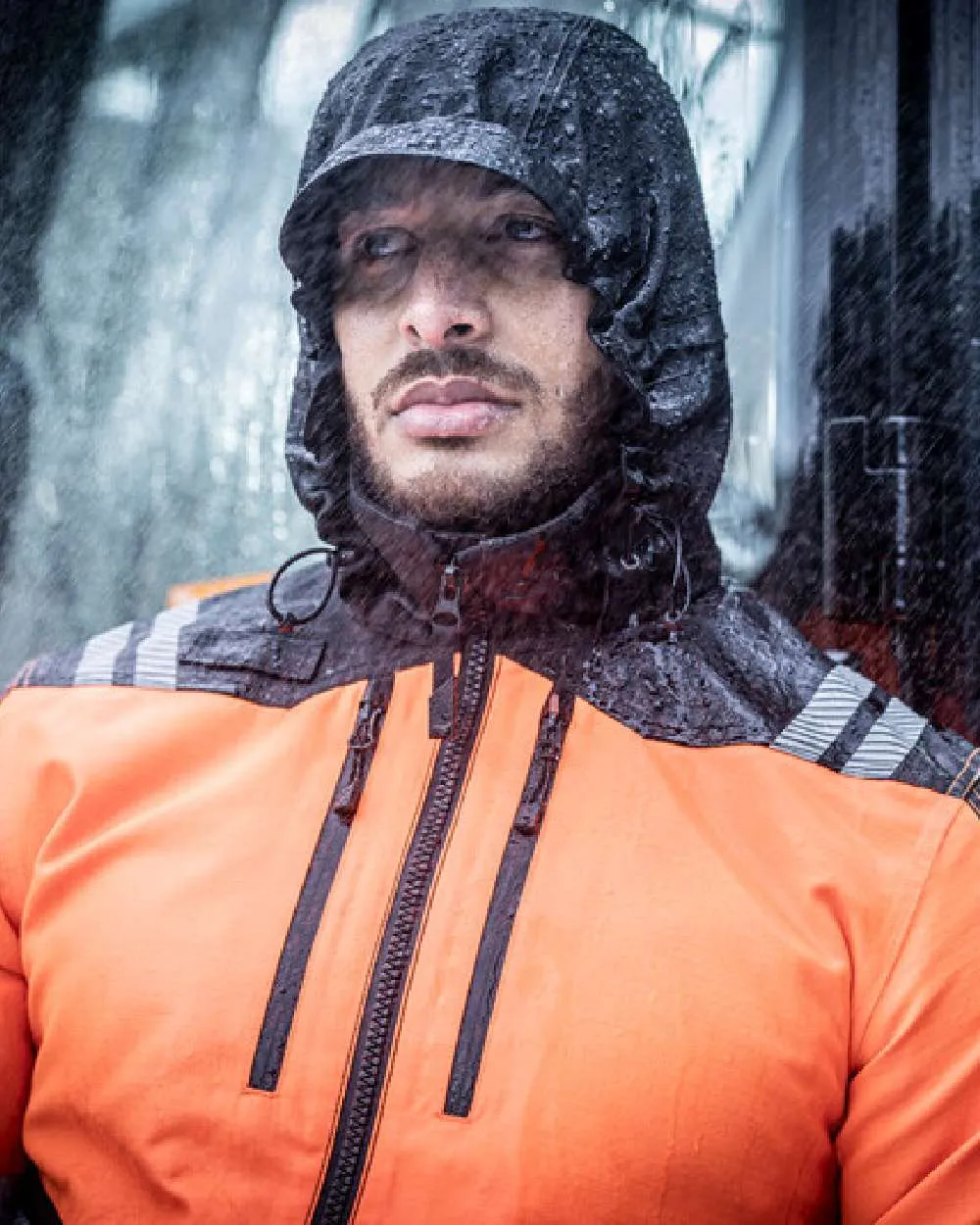 Regatta Mens Hi-Vis X-Pro Waterproof Shell Jacket Class 2