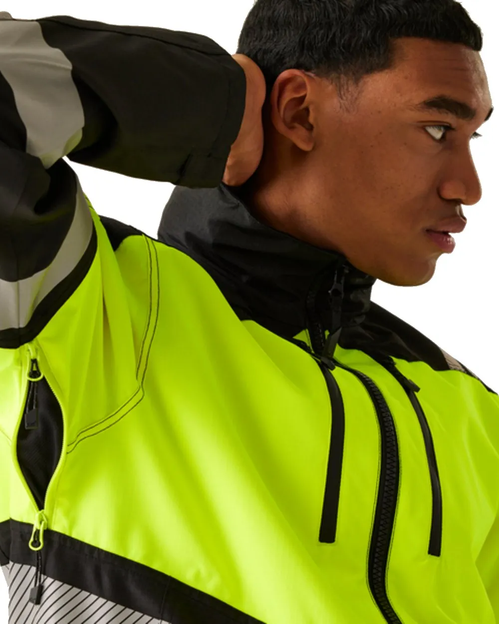 Regatta Mens Hi-Vis X-Pro Waterproof Shell Jacket Class 2