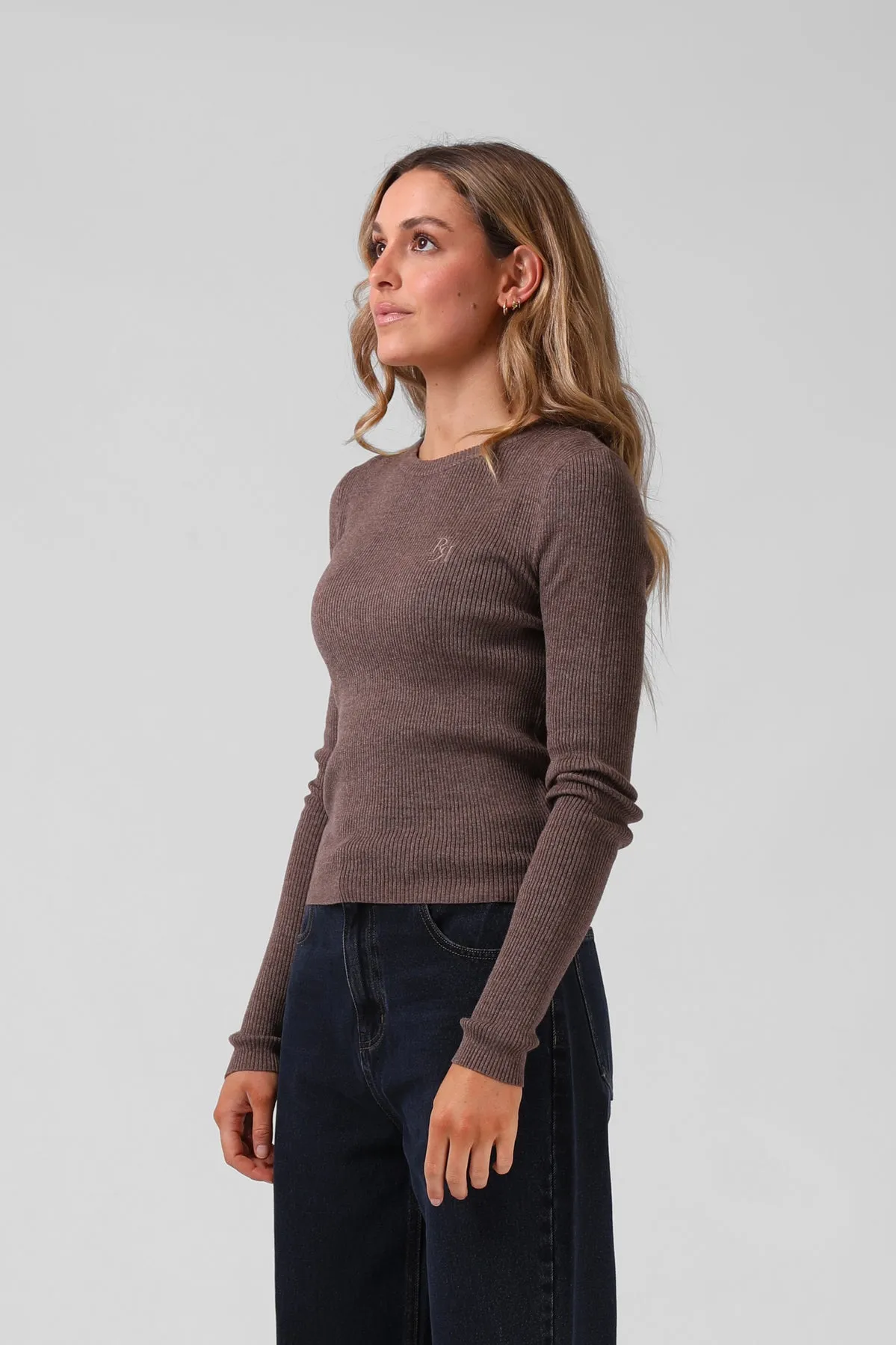 RPM Knitted L/S Tee Brown Marle