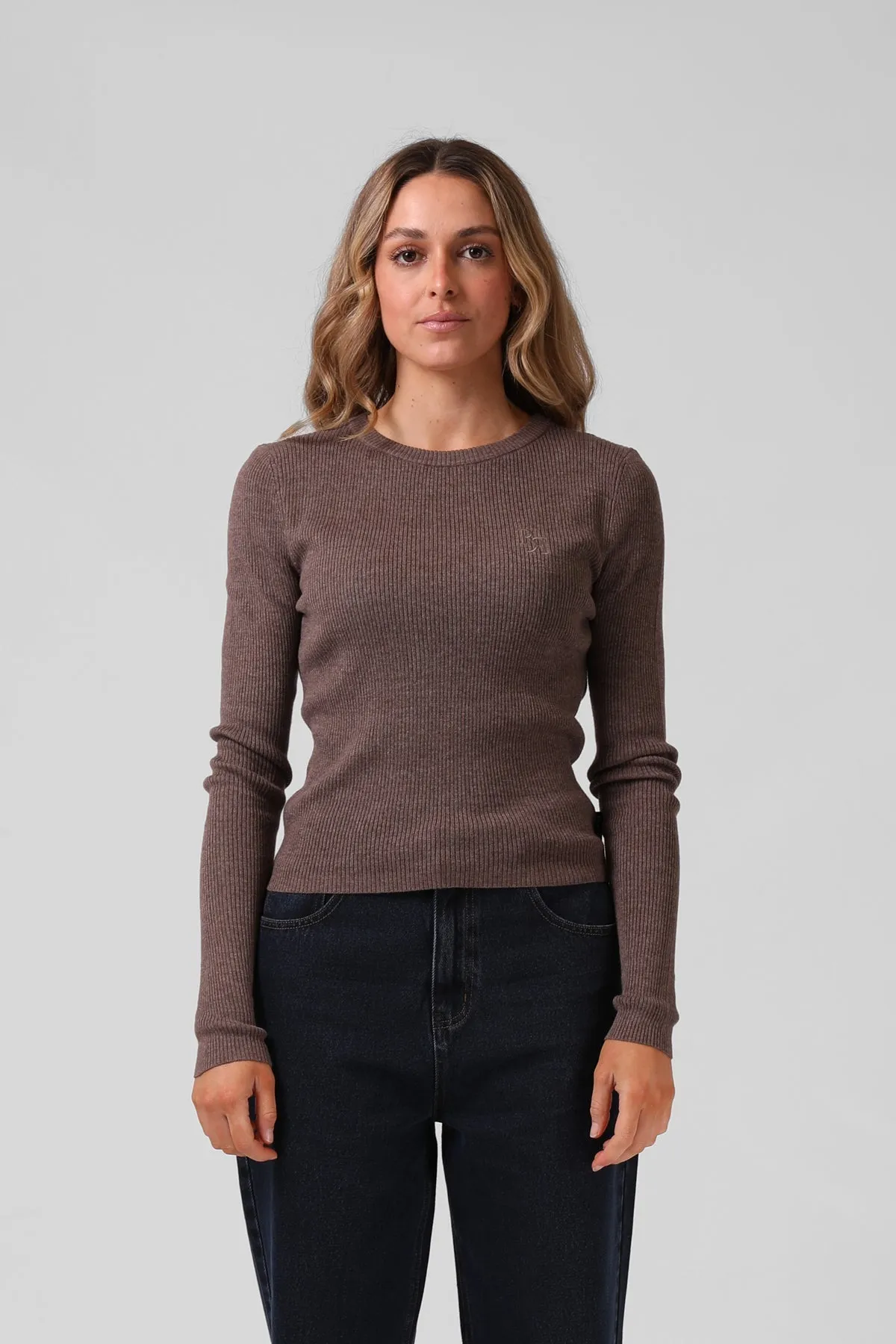 RPM Knitted L/S Tee Brown Marle