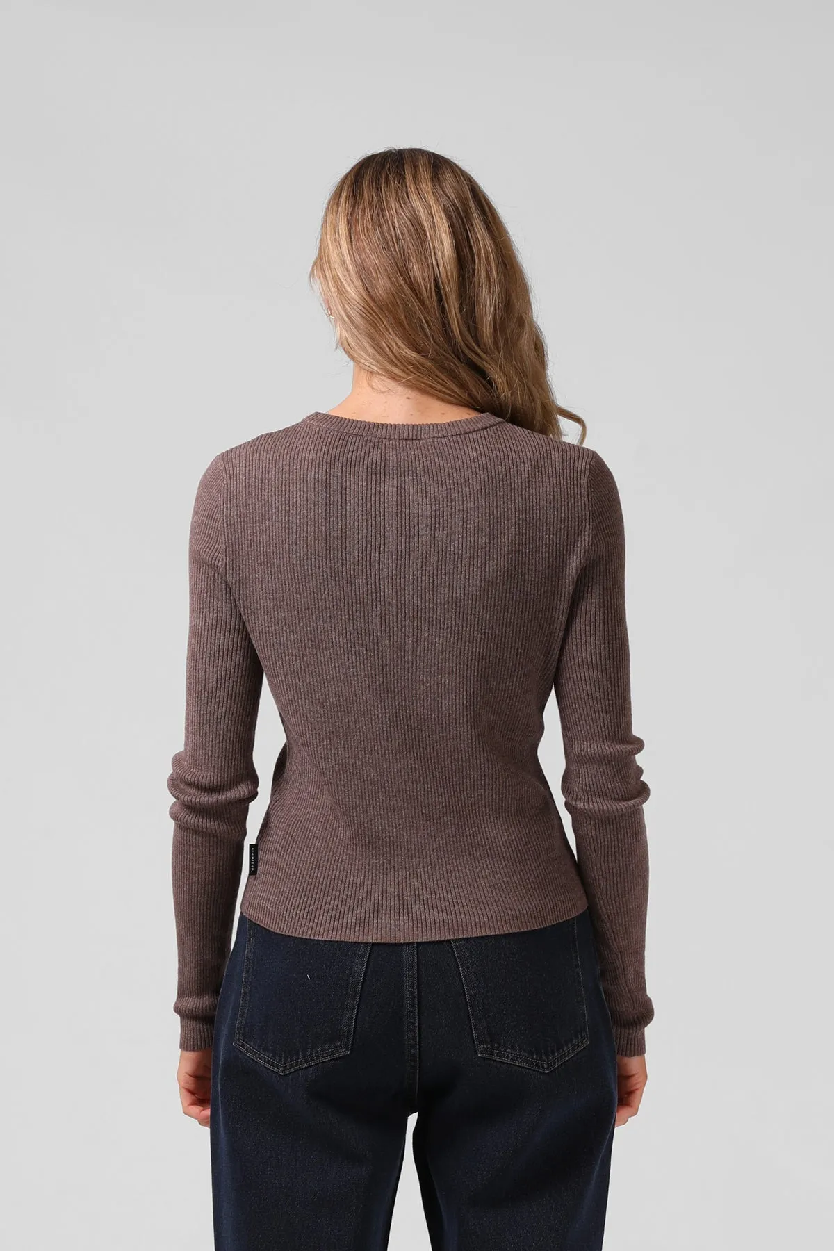 RPM Knitted L/S Tee Brown Marle
