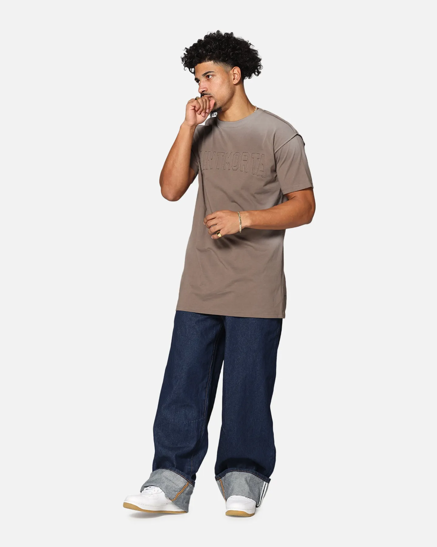Saint Morta Amplus Selvedge Cuffed Jeans Indigo/Tan