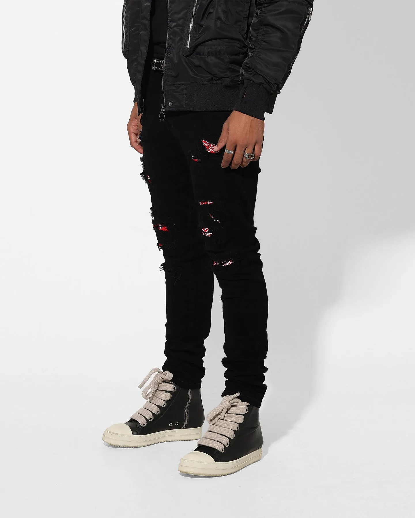 Saint Morta Bandana Summum Jean Black/Red