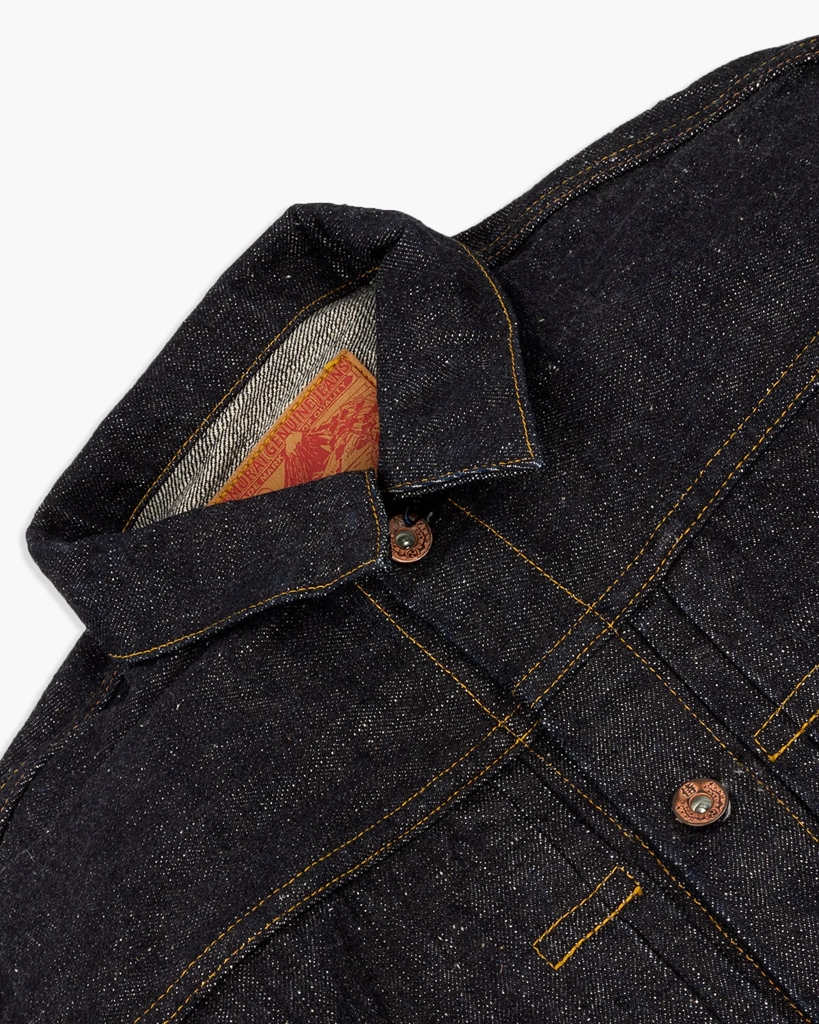 Samurai Jeans S556VX 'Zero ' 17oz Type I Selvedge Denim Jacket - Indigo Onewash