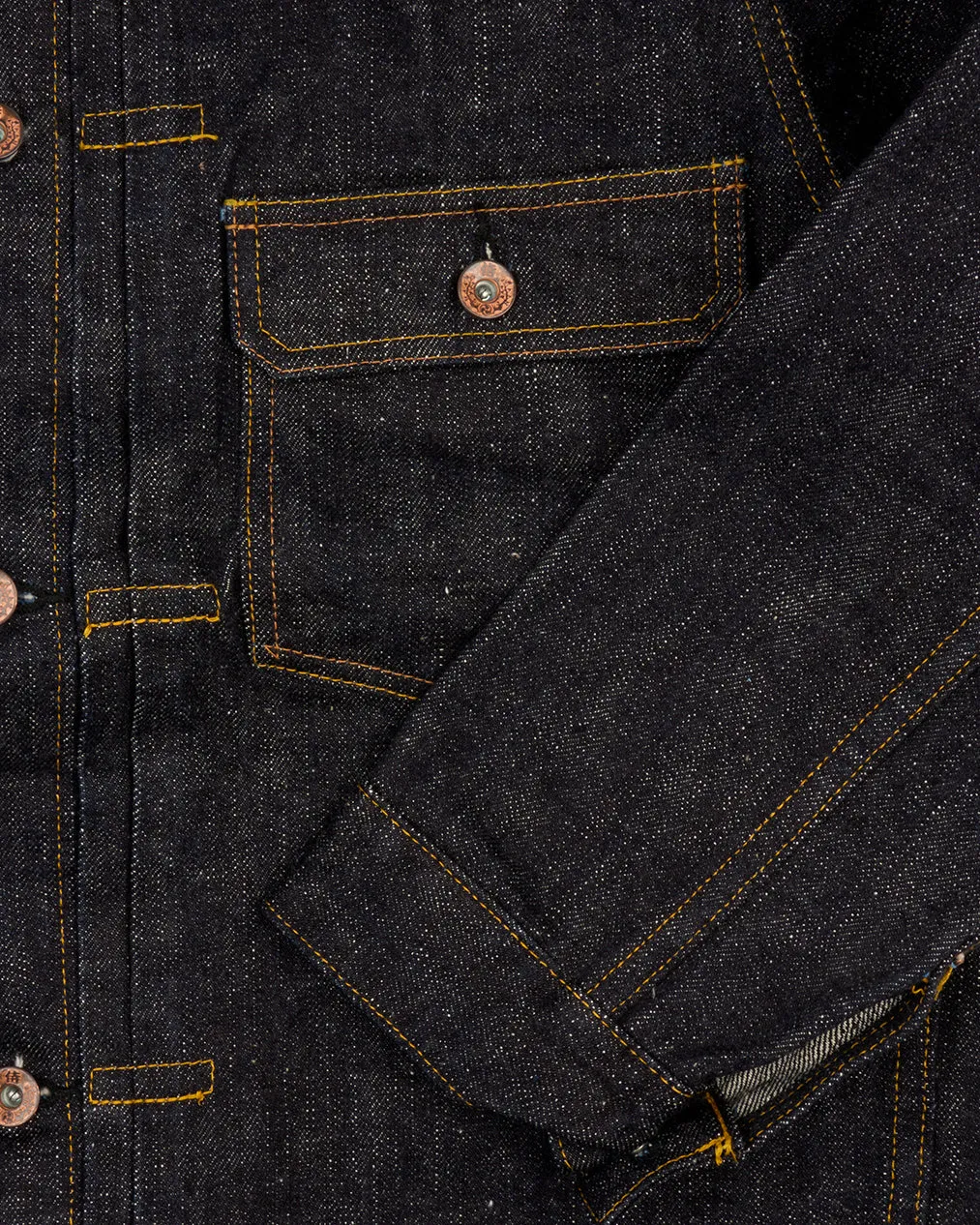 Samurai Jeans S556VX 'Zero ' 17oz Type I Selvedge Denim Jacket - Indigo Onewash