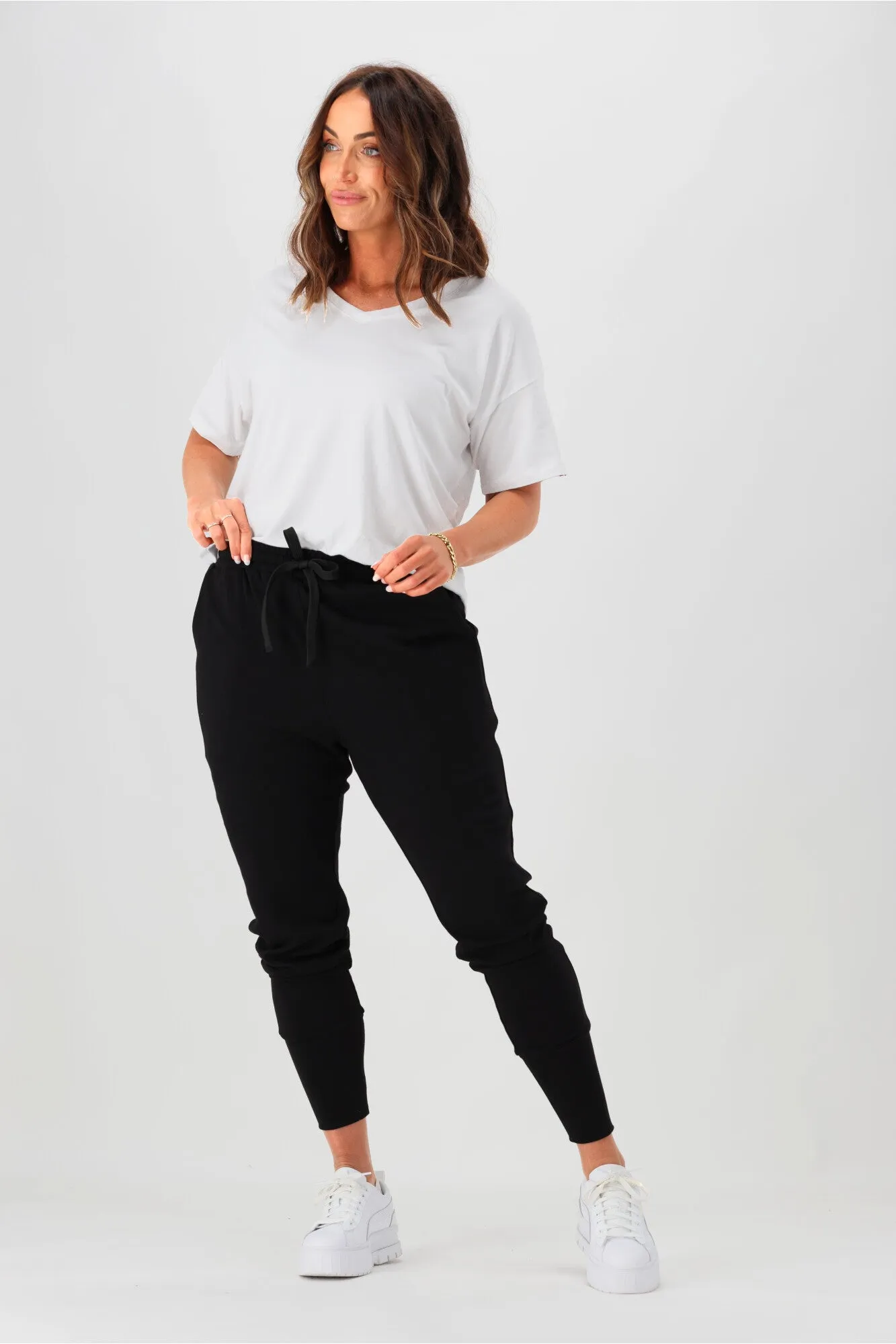 Shine On Label Stirling Full Length Stretch Jogger with Triangle Print