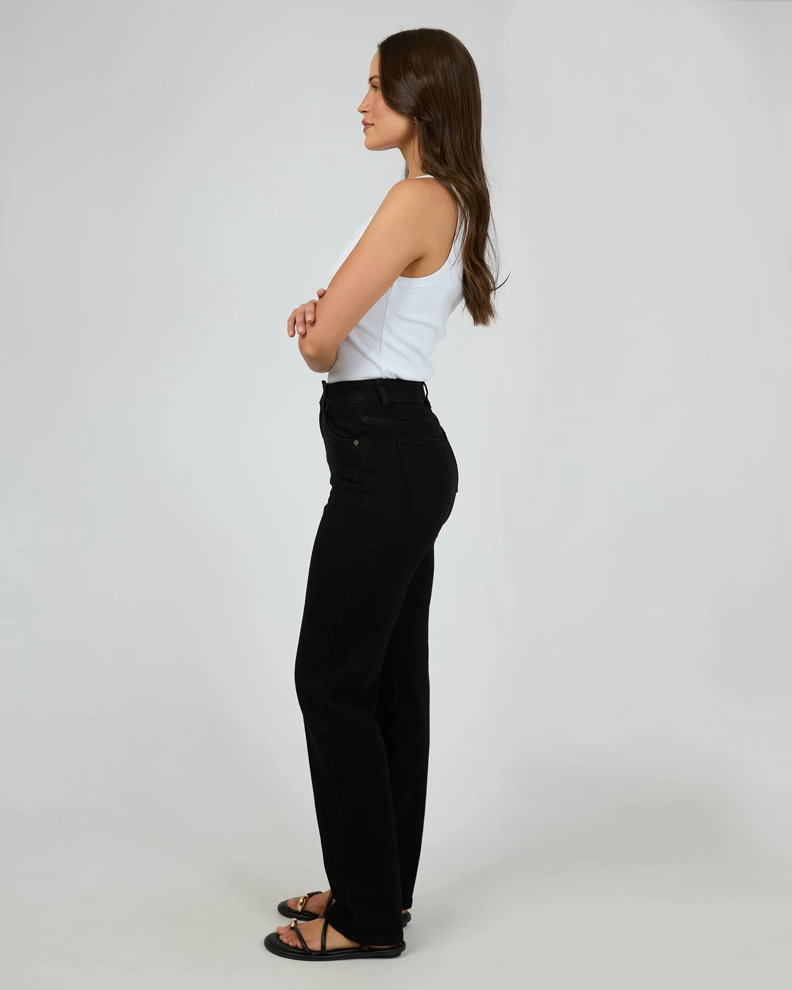 Silent Theory Mila Comfort Straight Jean Black
