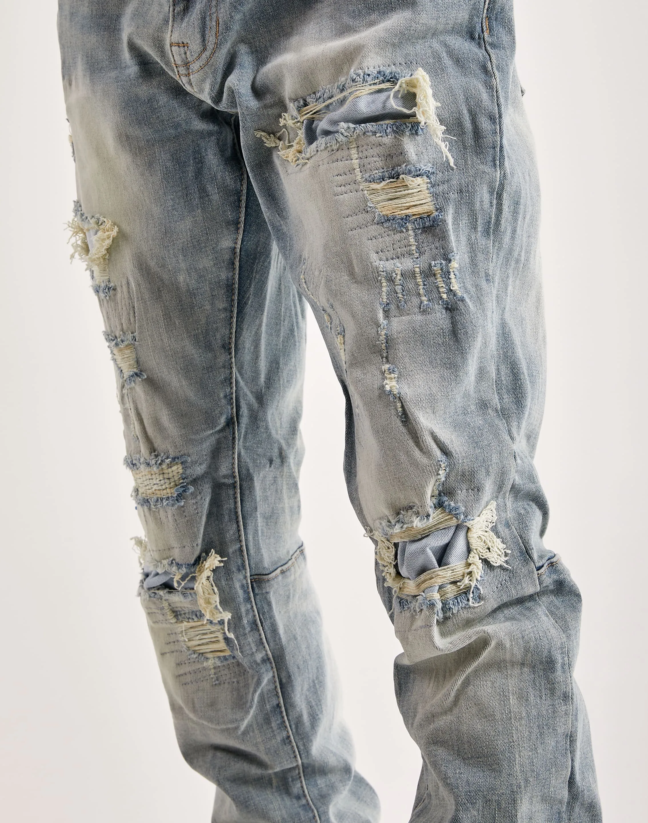 Smoke Rise Bleached Rip & Repair Jeans