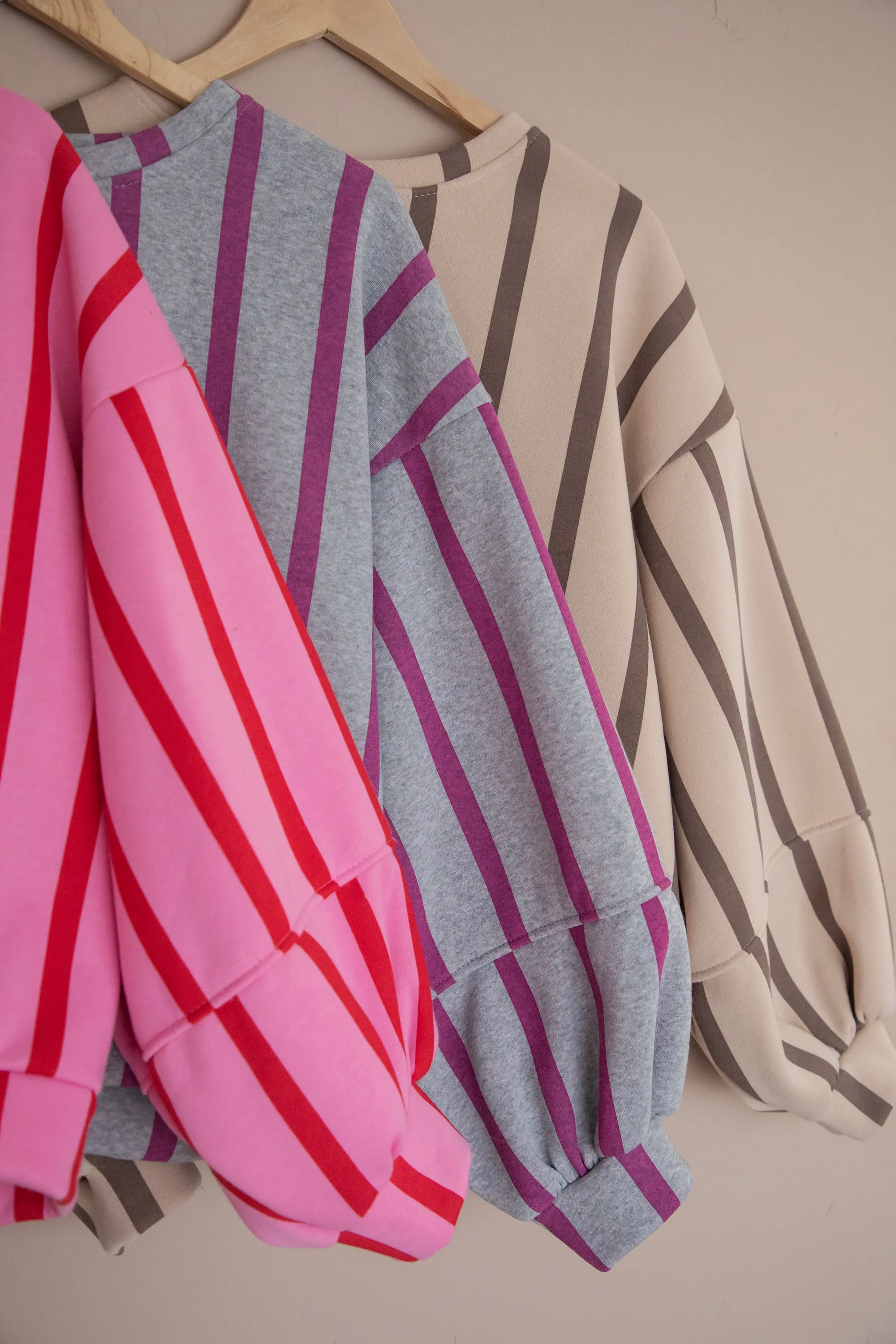 Snuggle Up In Stripes Pink/Red - Sweater