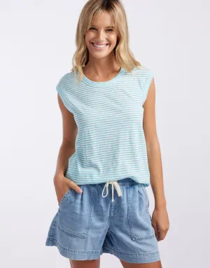 Sorbet Stripe Cali Tank - Azure Blue