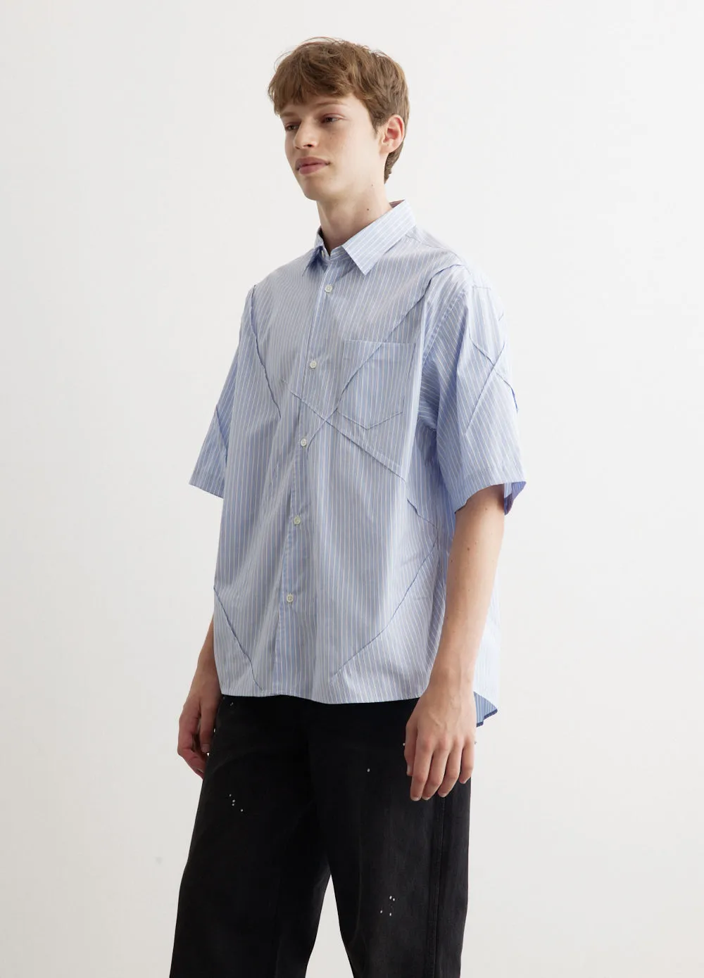 Splice Cut Short Sleeve Shirt