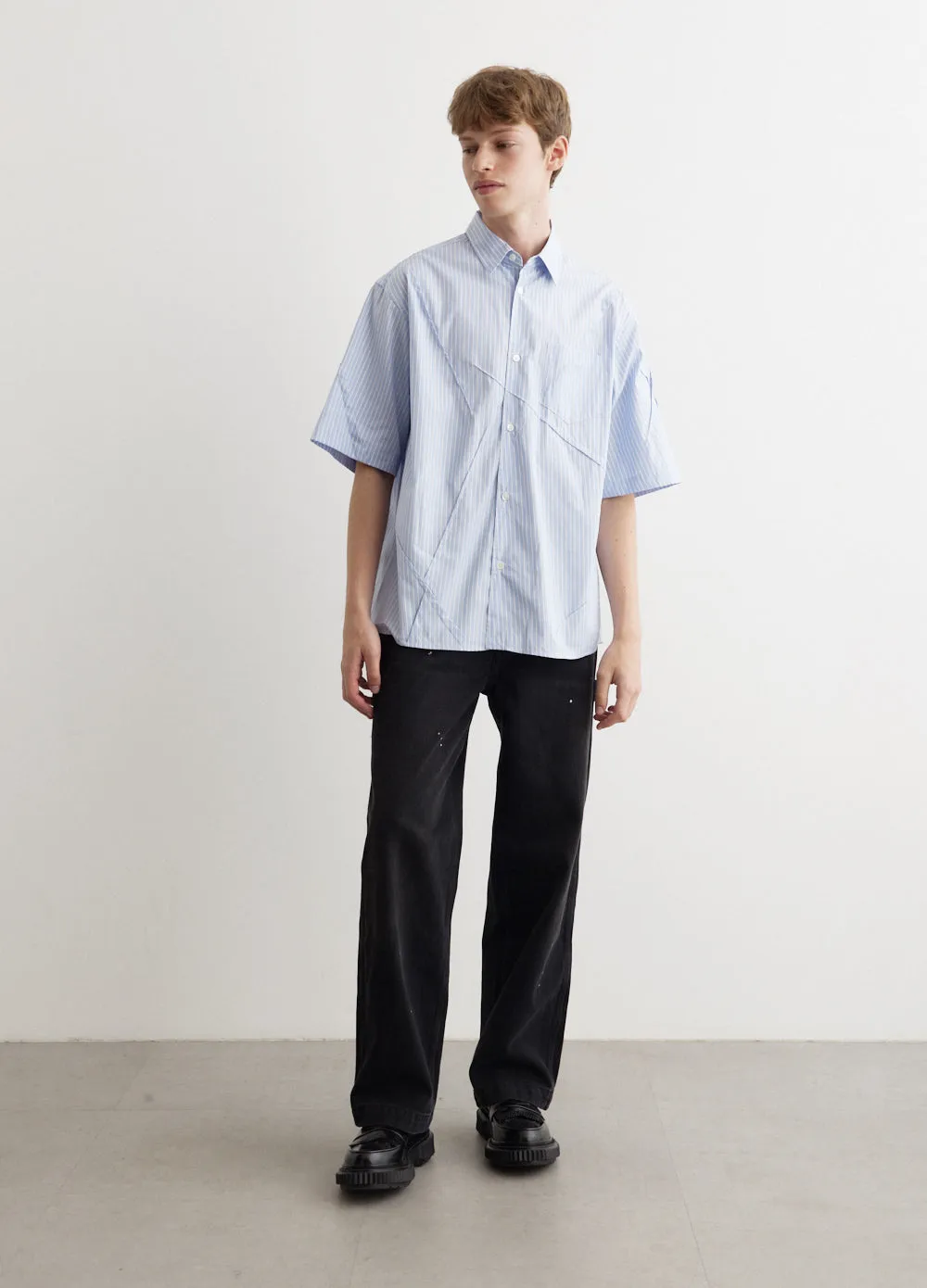 Splice Cut Short Sleeve Shirt