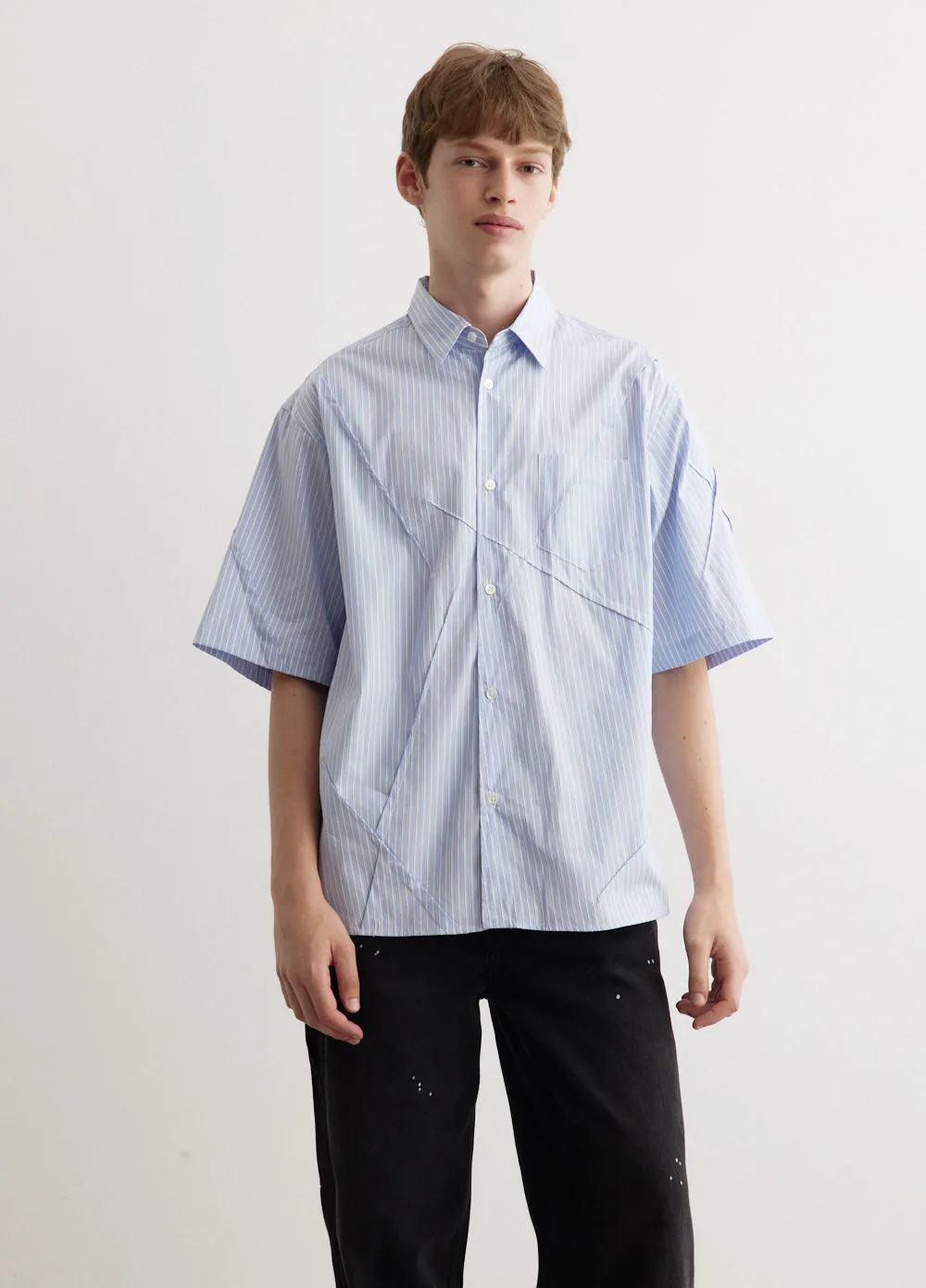Splice Cut Short Sleeve Shirt