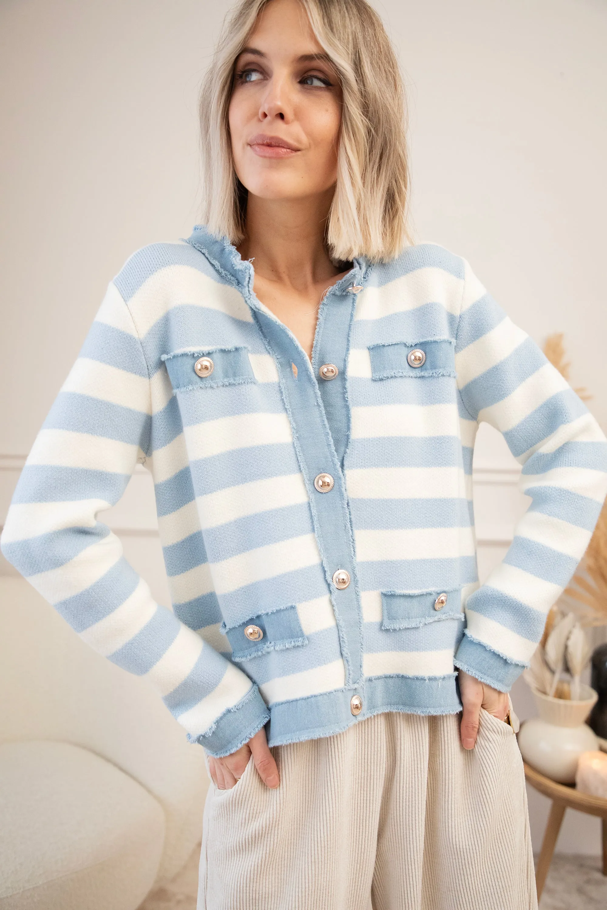 Striped Charm Blue - Vest