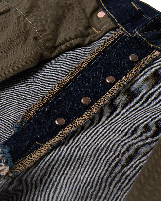 Studio D'Artisan D1903 'Ishikawadai' 1940 WWII 13oz Loose Straight Selvedge Mens Jeans - Onewash