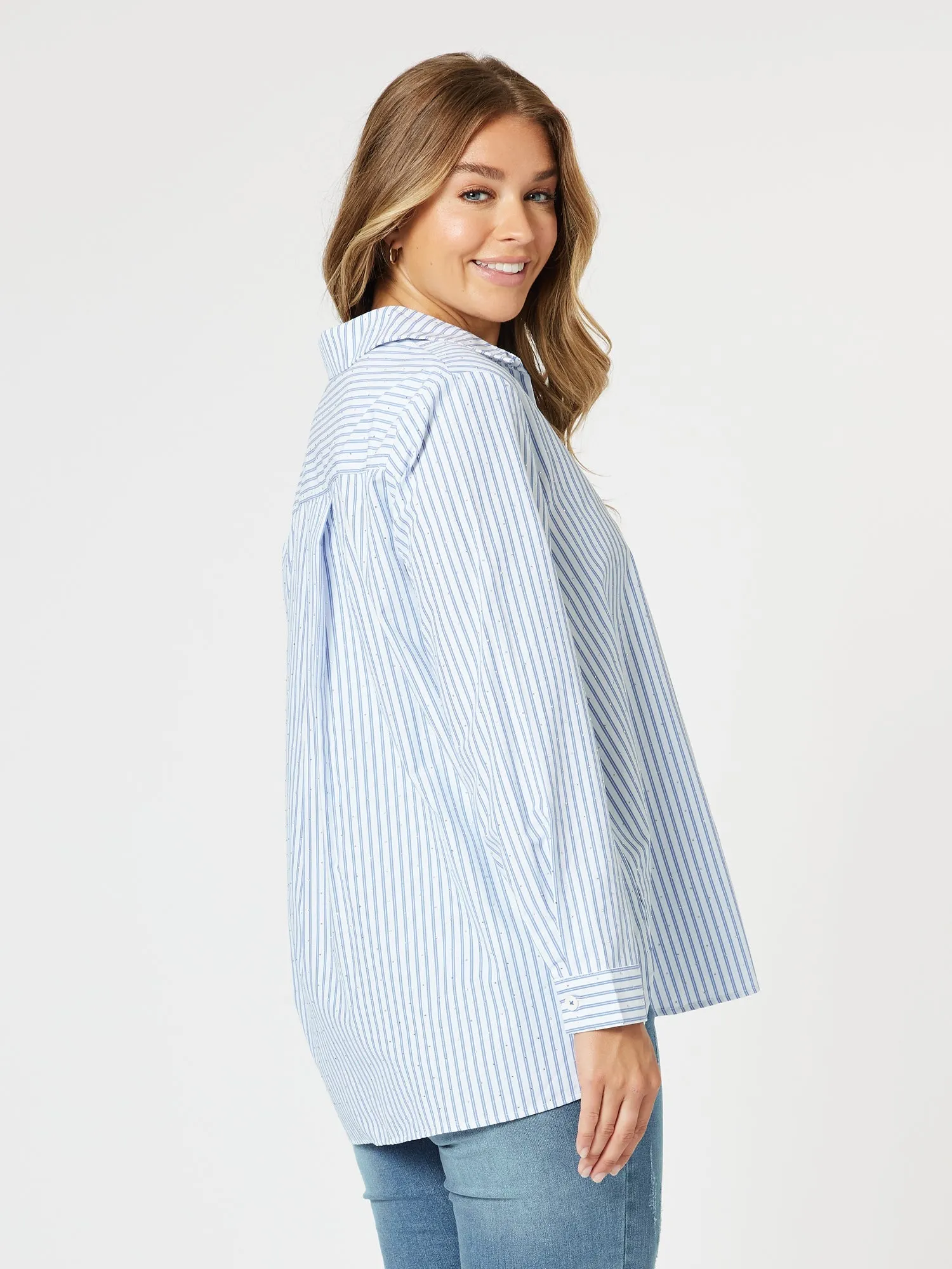 Threadz French Stripe Shirt Blue/White