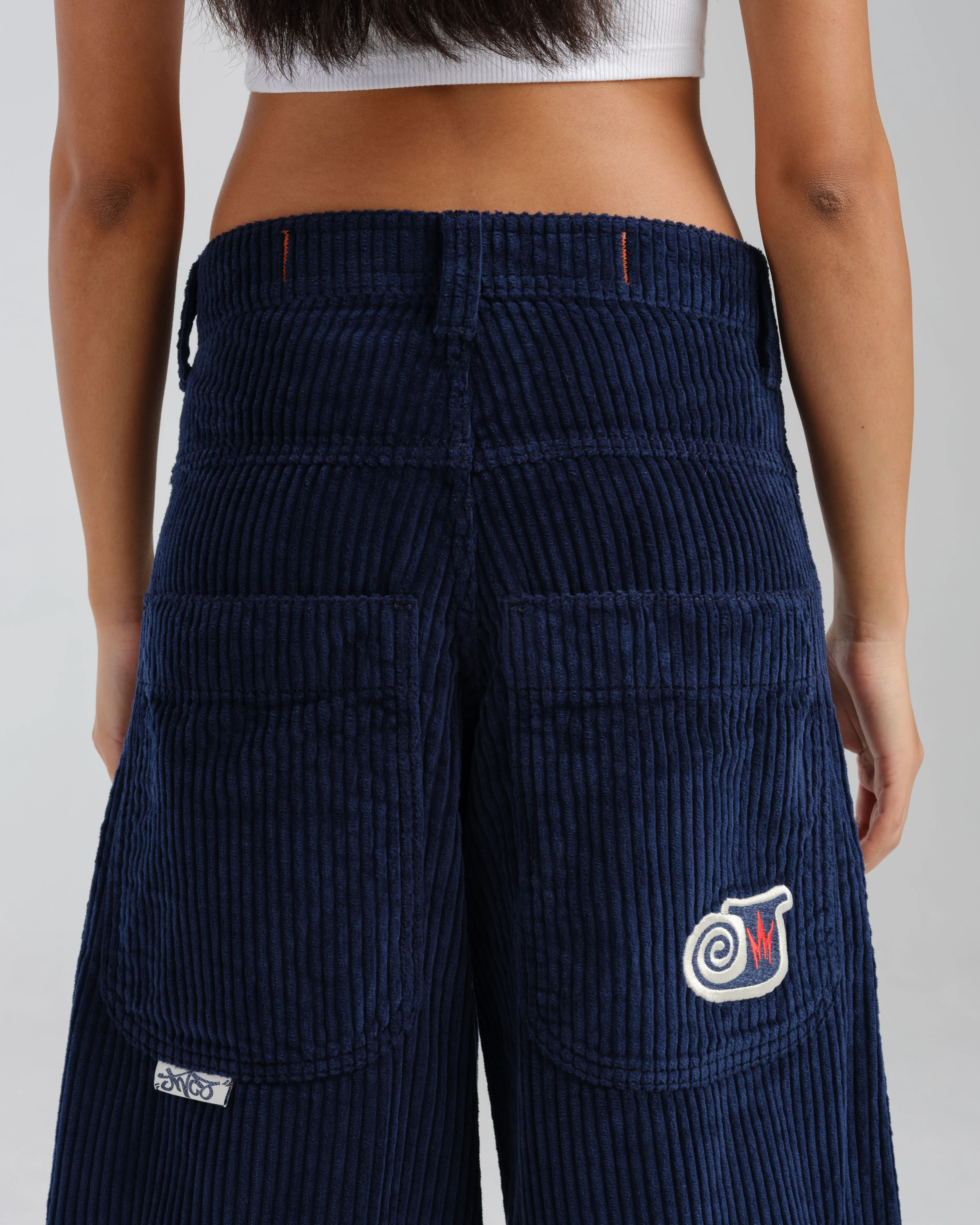 W101 Twin Cannon. 26. 4 Wale Corduroy. Navy.