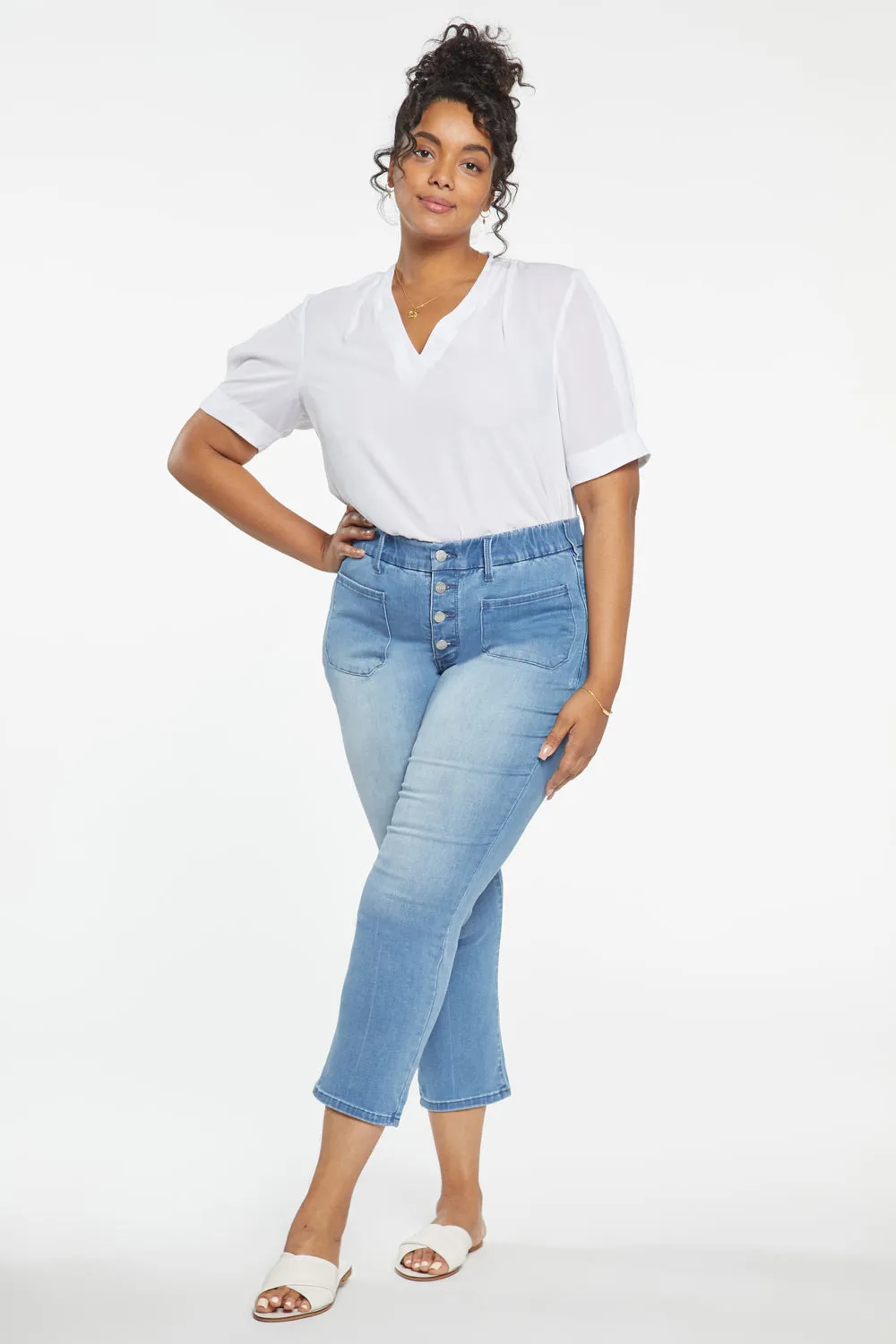 Waist-Match™ Marilyn Straight Ankle Jeans In Plus Size - Everly