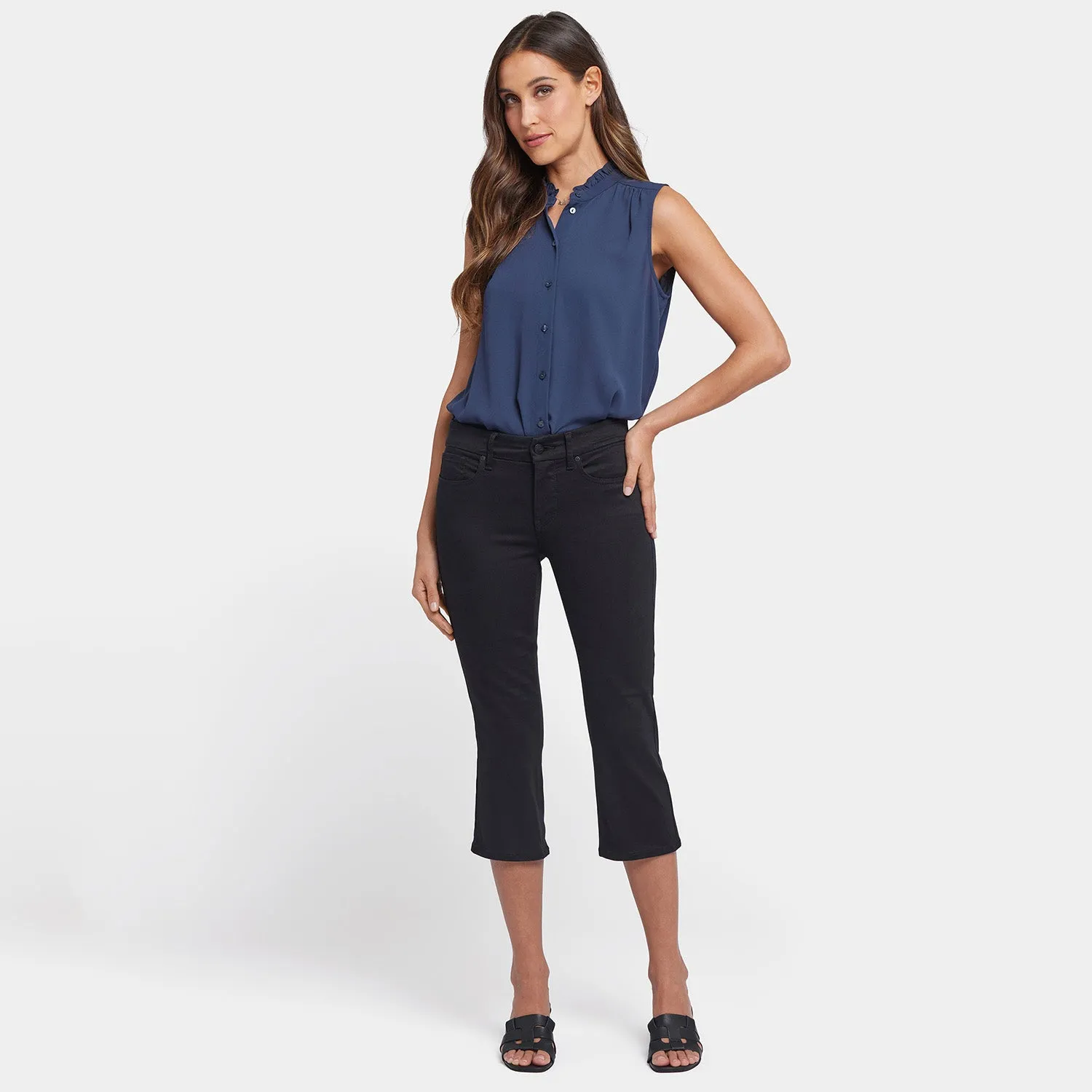 Waist-Match™ Marilyn Straight Crop Jeans In Petite - Black
