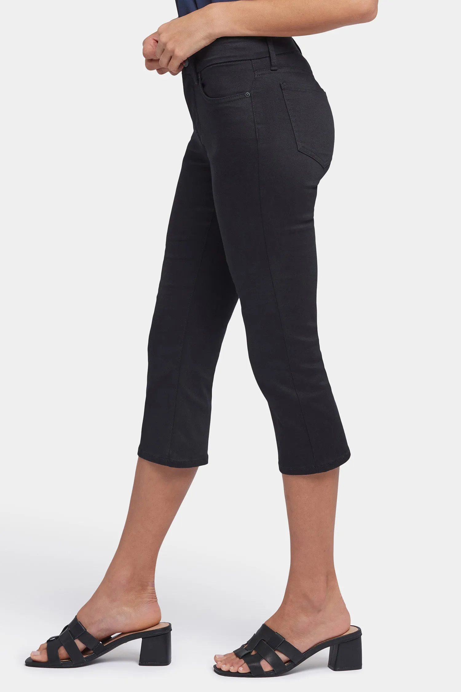 Waist-Match™ Marilyn Straight Crop Jeans In Petite - Black