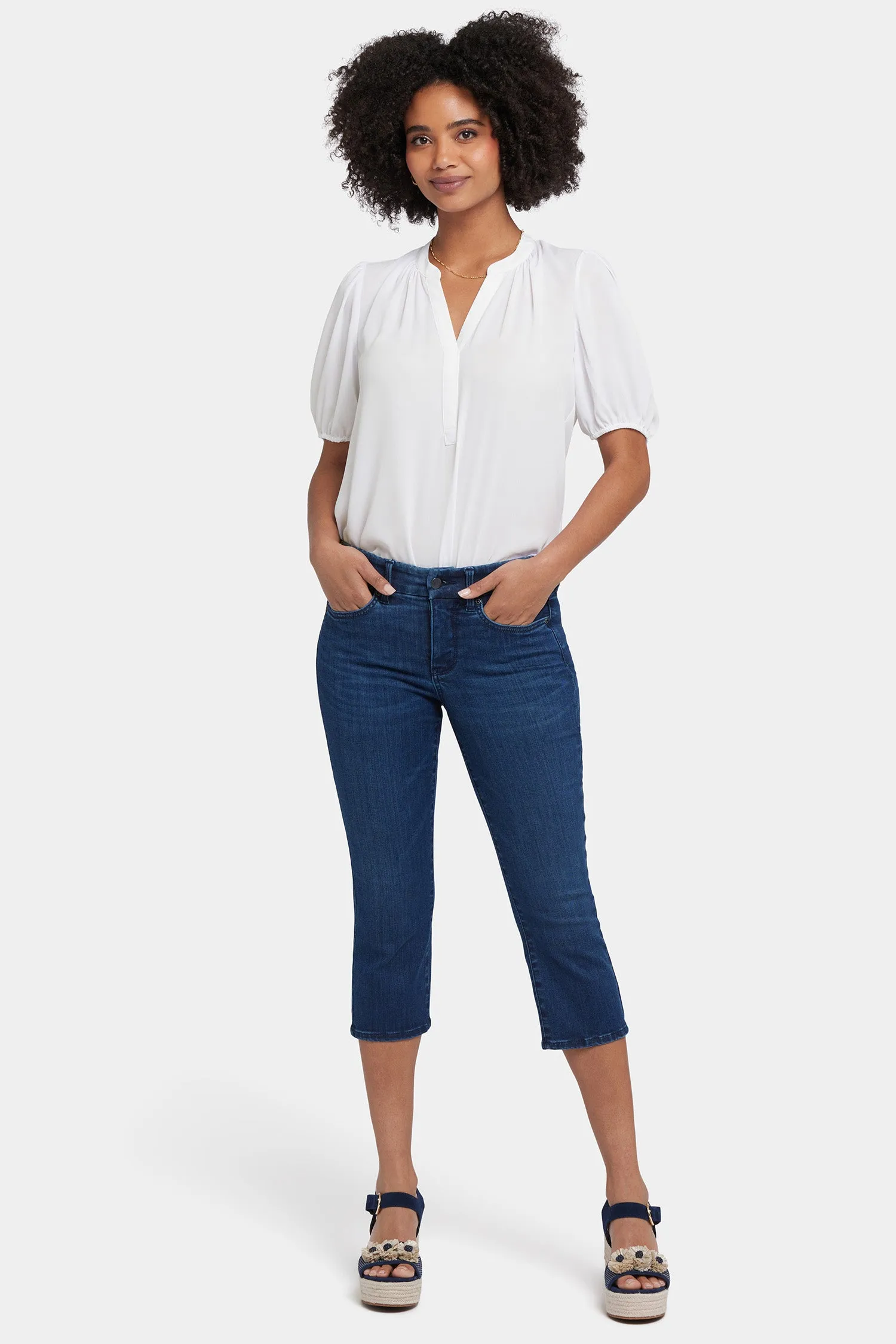 Waist-Match™ Marilyn Straight Crop Jeans In Petite - Ibiza Blues