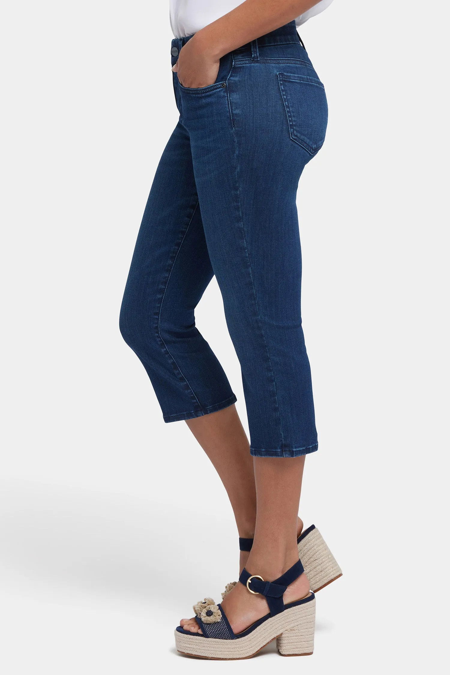 Waist-Match™ Marilyn Straight Crop Jeans In Petite - Ibiza Blues