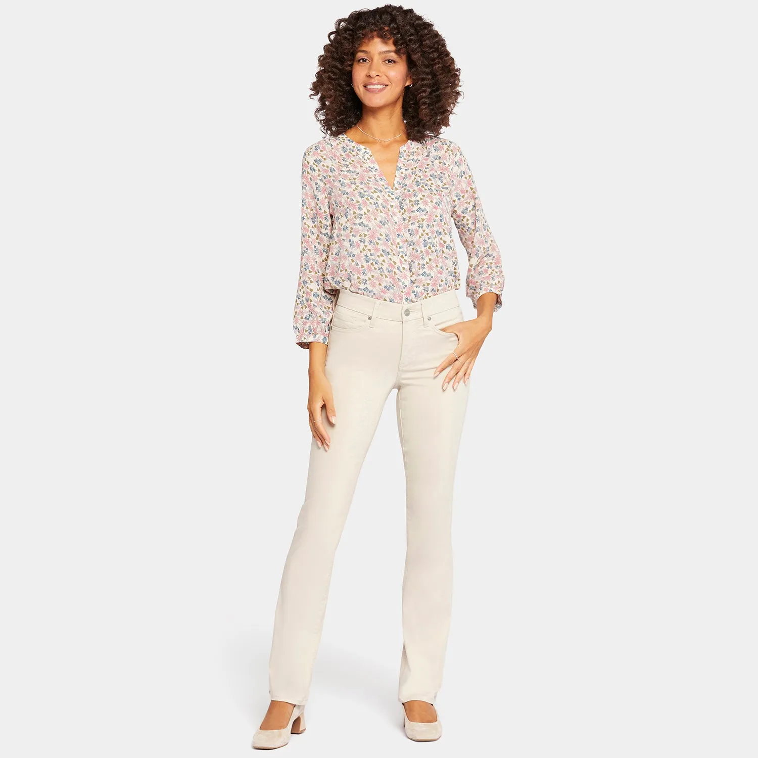 Waist-Match™ Marilyn Straight Jeans In Petite - Feather