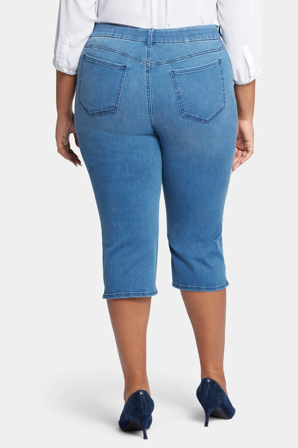 Waist-Match™ Slim Straight Crop Jeans In Plus Size - Contented