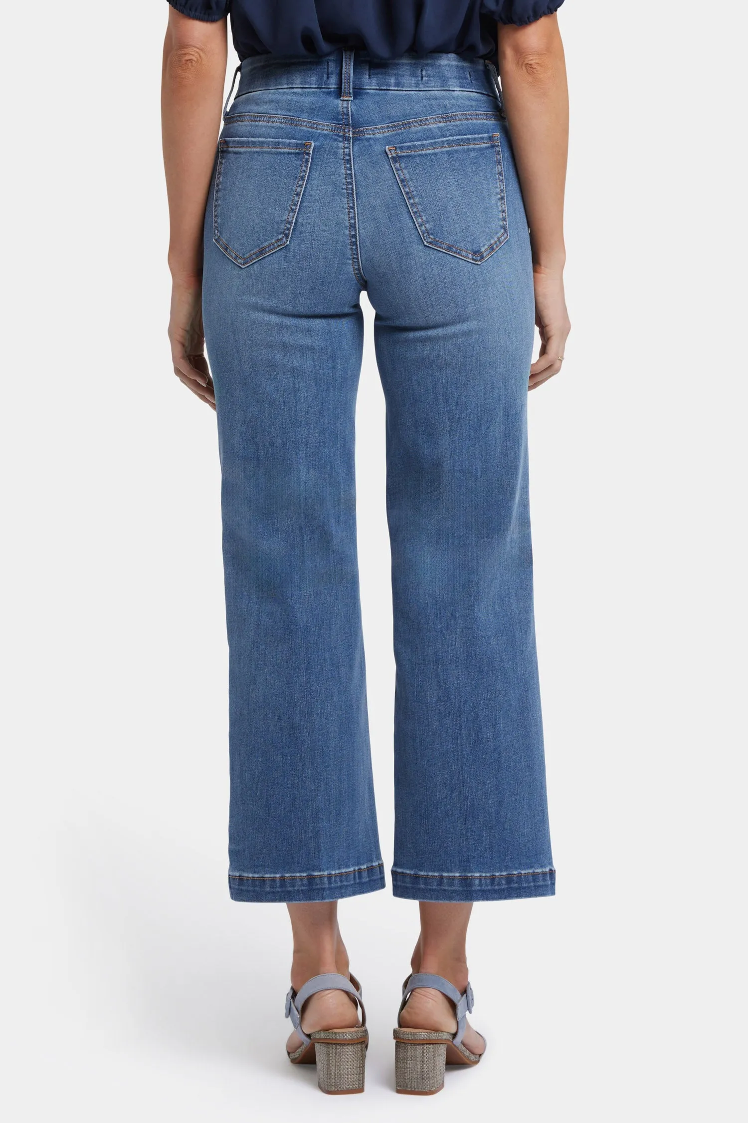 Waist-Match™ Teresa Wide Leg Ankle Jeans - Barcelona Breeze