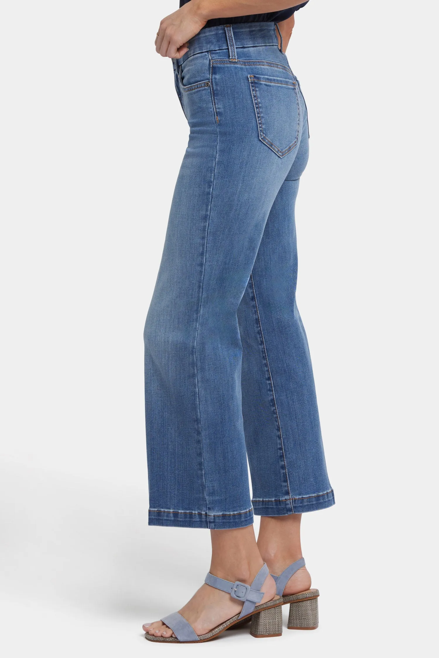 Waist-Match™ Teresa Wide Leg Ankle Jeans - Barcelona Breeze